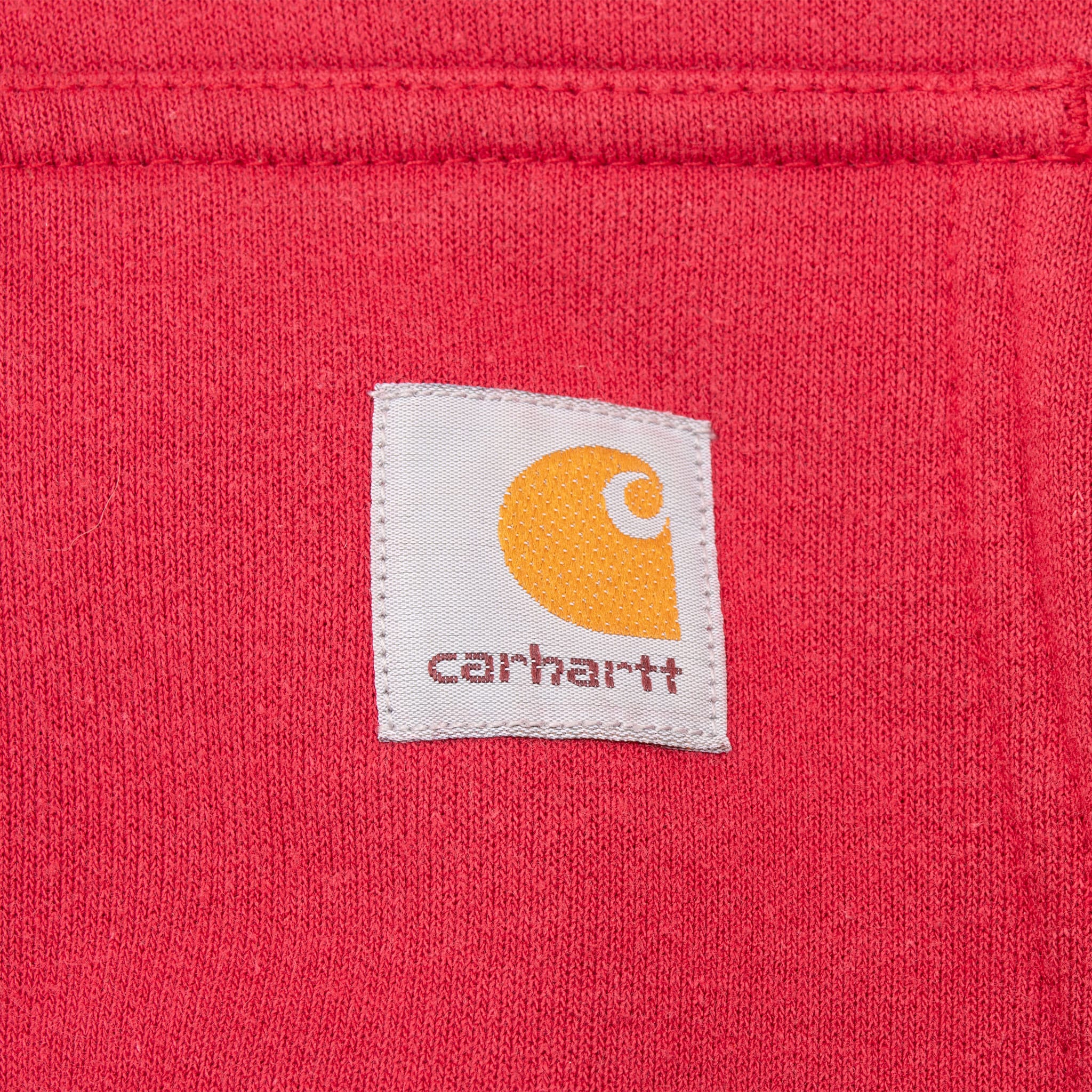 Vintage Carhartt Heavyweight Lined Full Zip Red Hoodie Sweatshirt Size 2Xl
