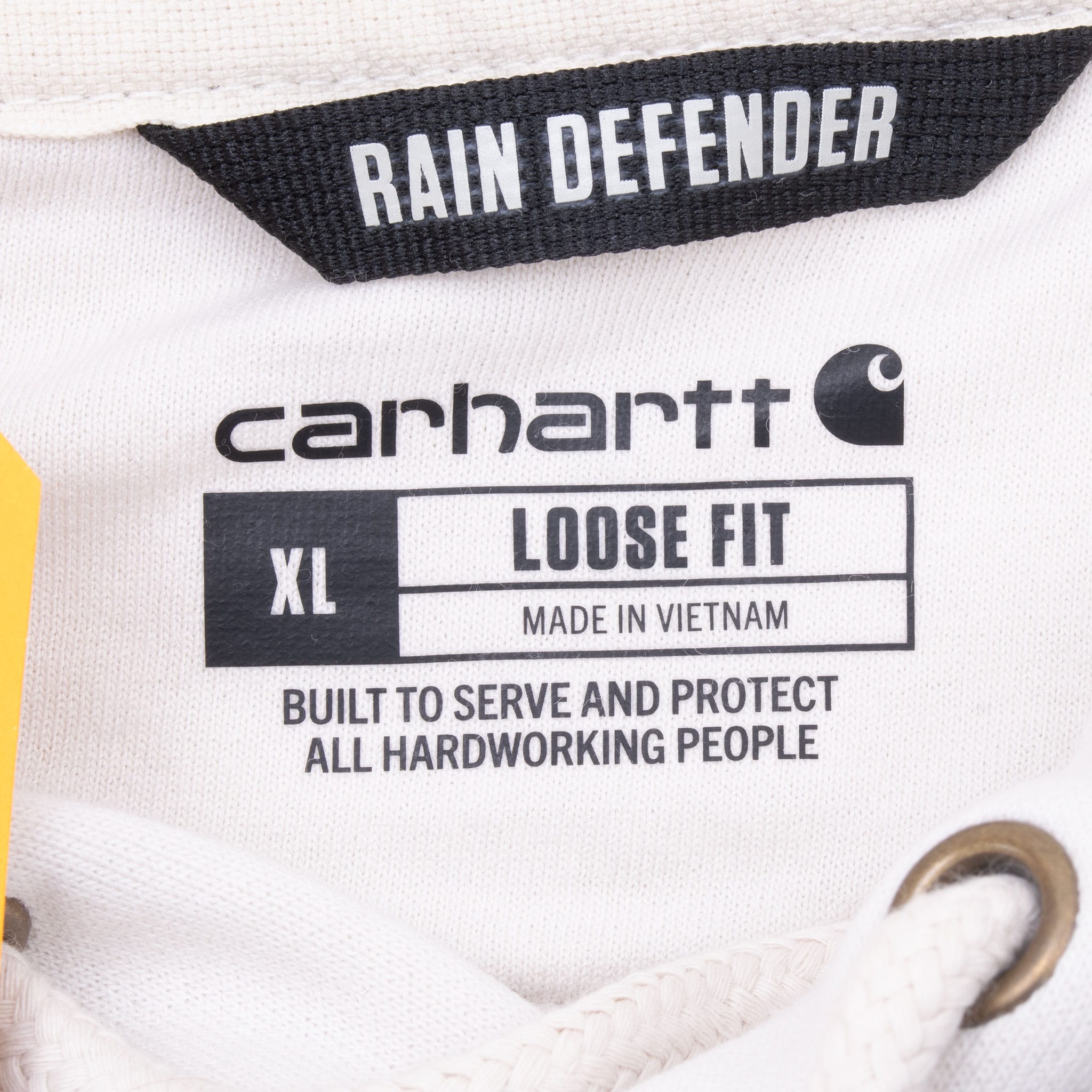 Vintage Carhartt White Hoodie Sweatshirt 2000S Size XL Deadstock
