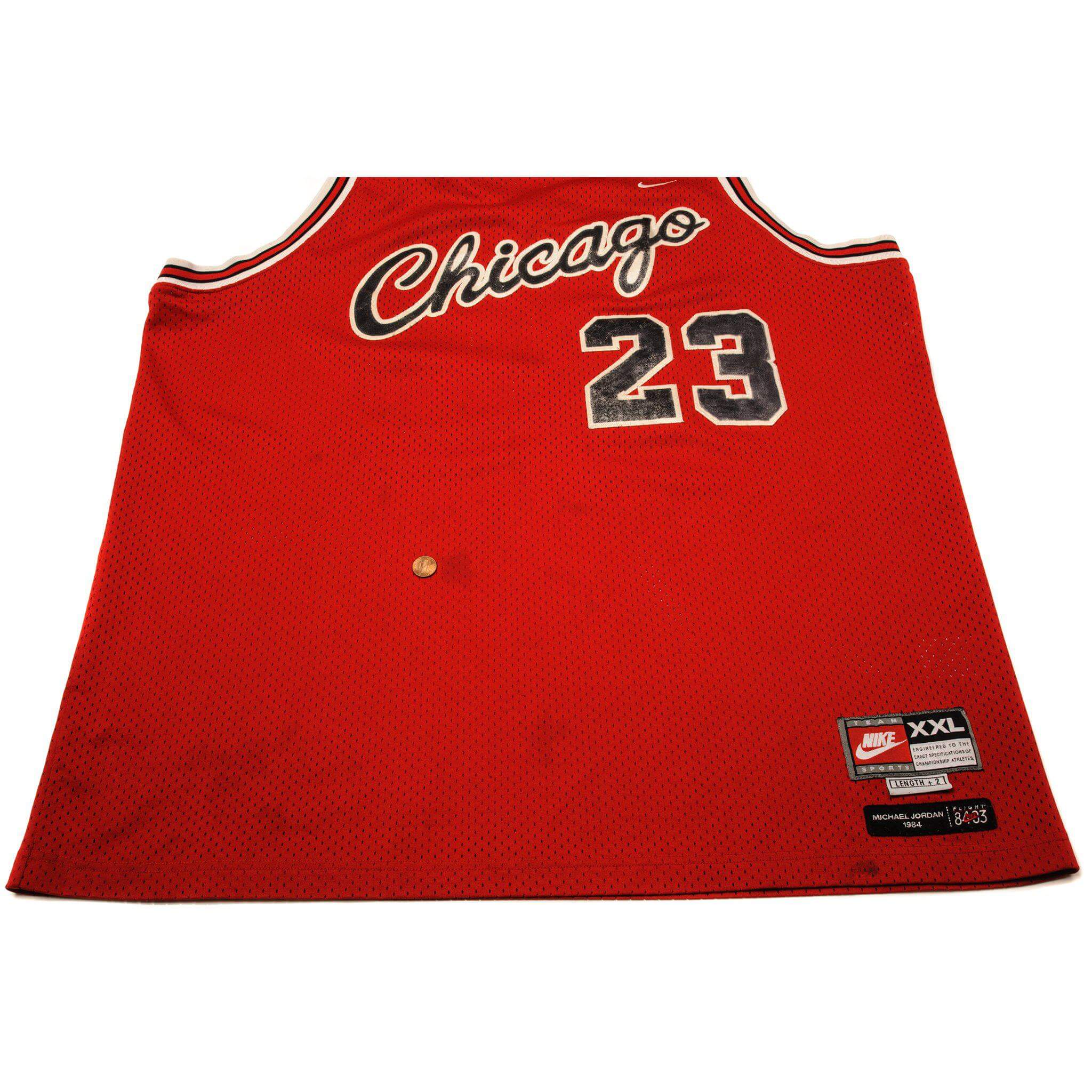 VINTAGE NIKE NBA CHICAGO BULLS MICHAEL JORDAN JERSEY SIZE 2XL 1984