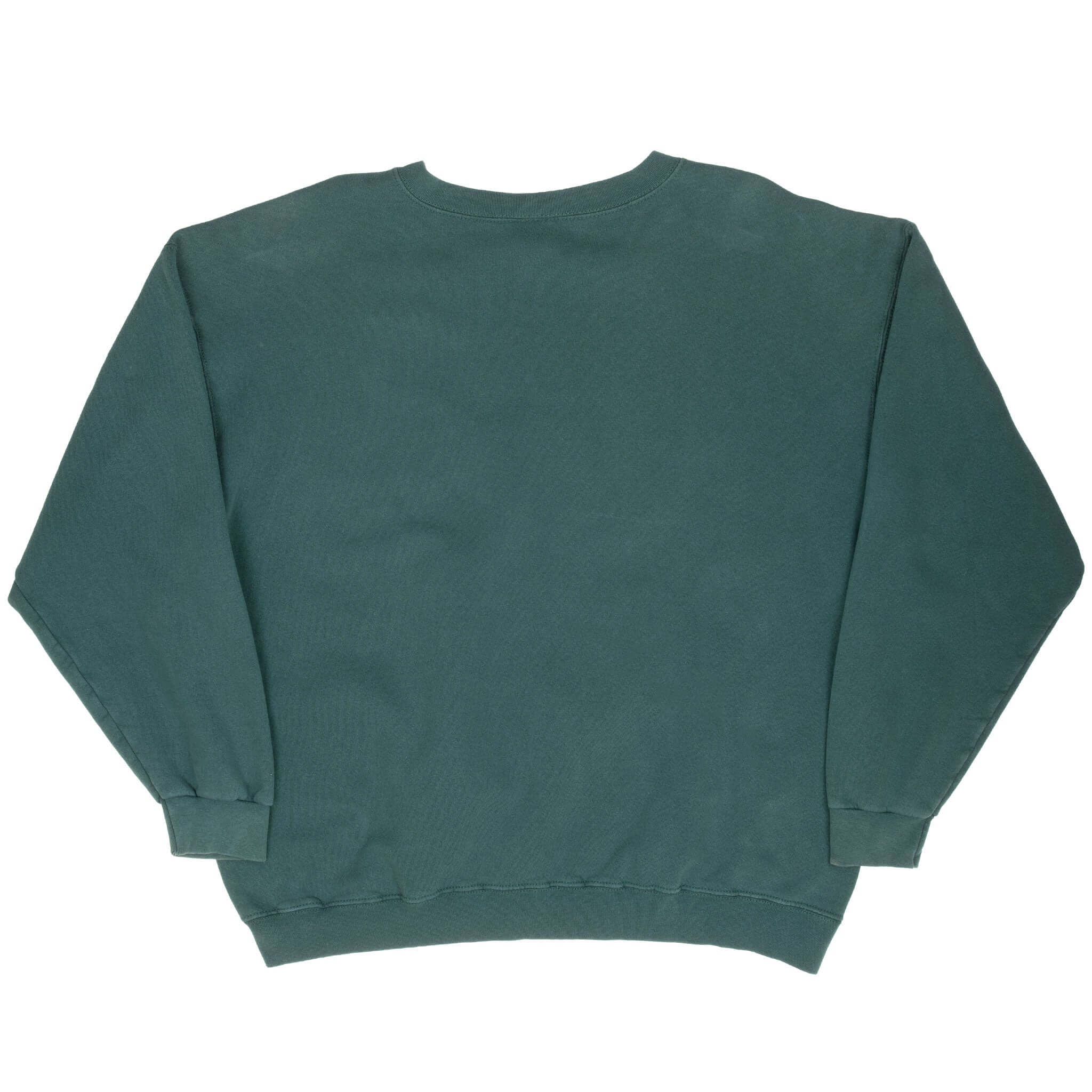 Vintage Nike Big Swoosh Green Sweatshirt 1990S Size Large Made In Usa