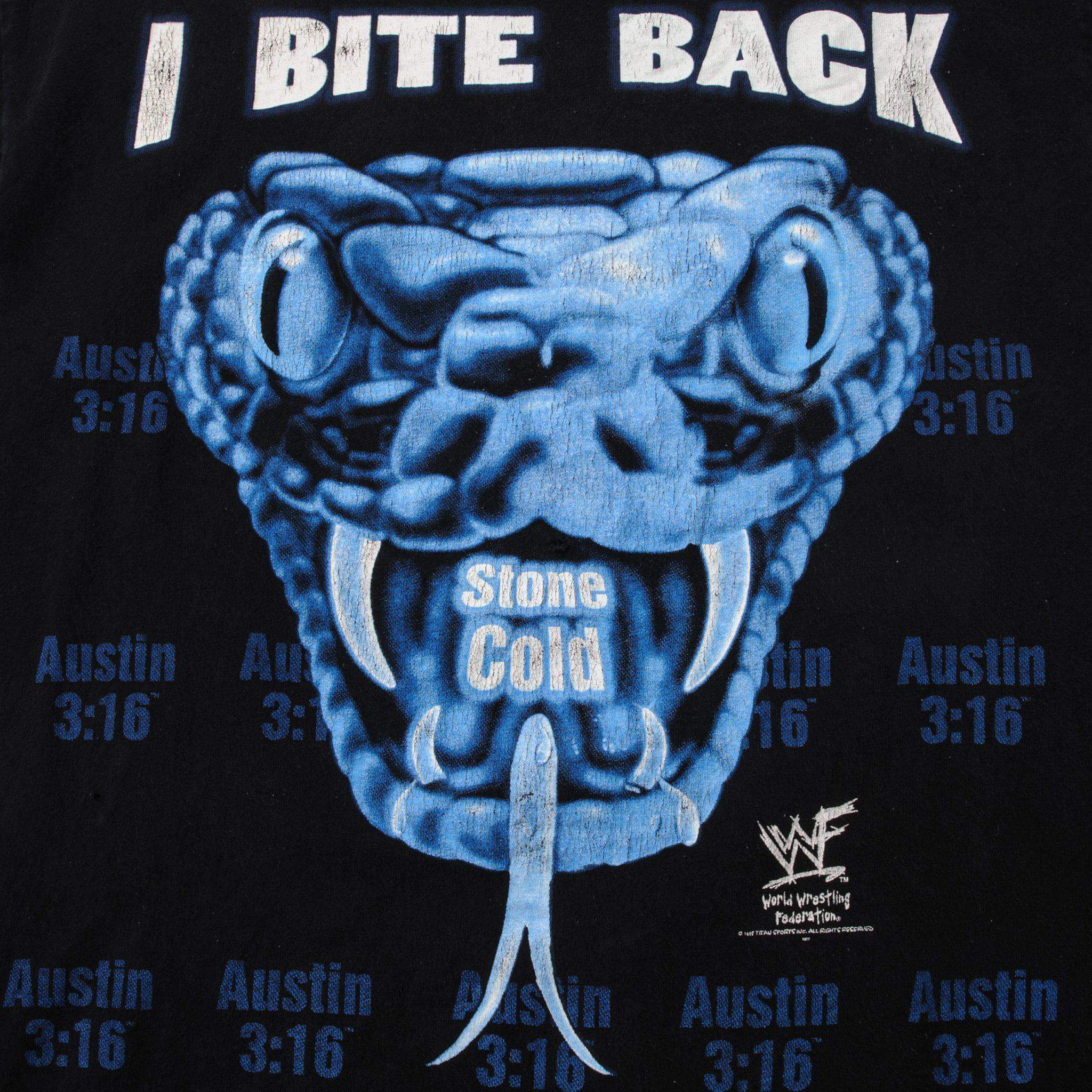 VINTAGE WWF STONE COLD STEVE AUSTIN TEE SHIRT 1998 SIZE SMALL