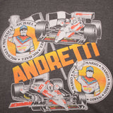 VINTAGE RACING F1 MARIO MICHAEL ANDRETTI 1980S TEE SHIRT MEDIUM MADE IN USA