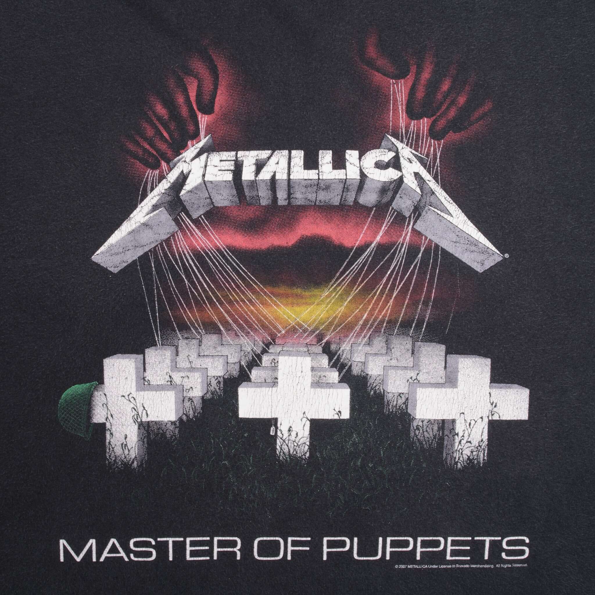 Vintage Metallica Master Of Puppets Tee Shirt 2007 Size 2XL