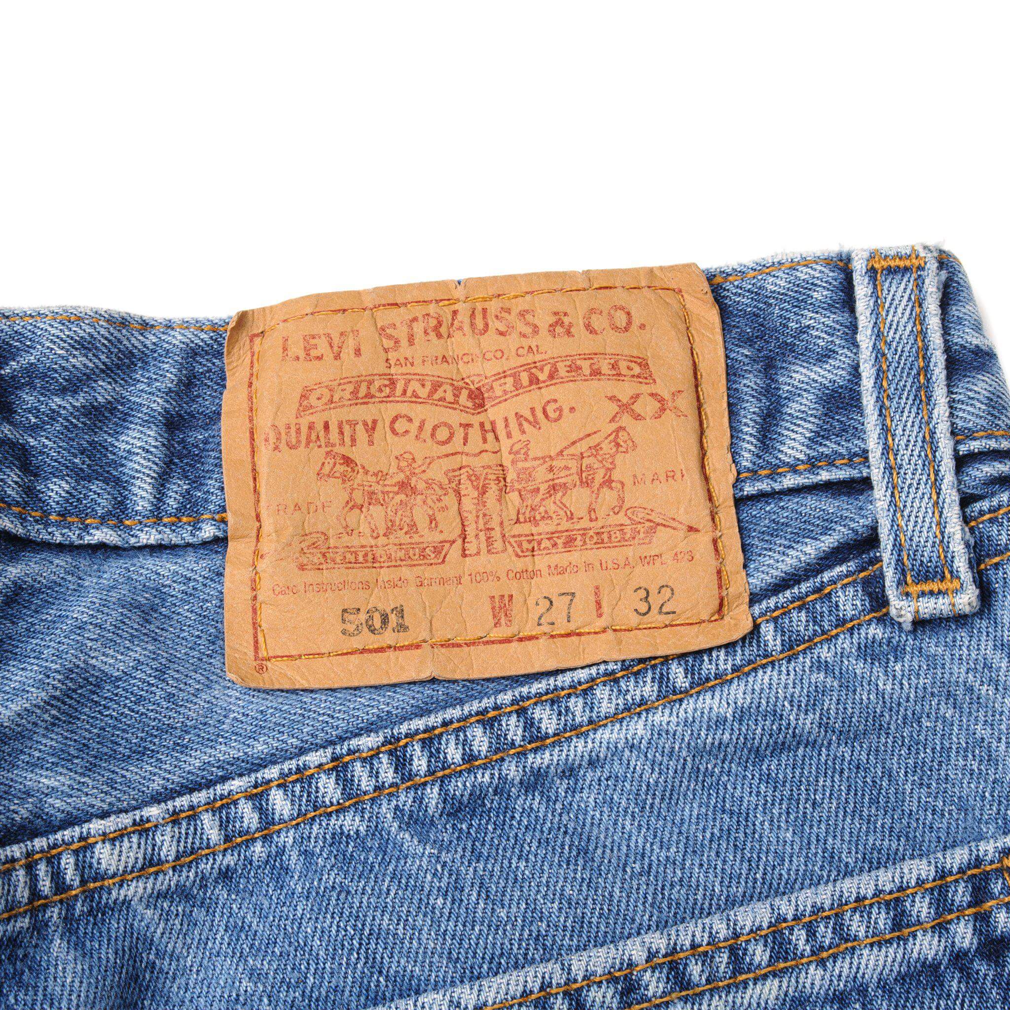 VINTAGE LEVIS 501 JEANS 1990'S INDIGO WOMAN SIZE W25 L30 MADE IN USA