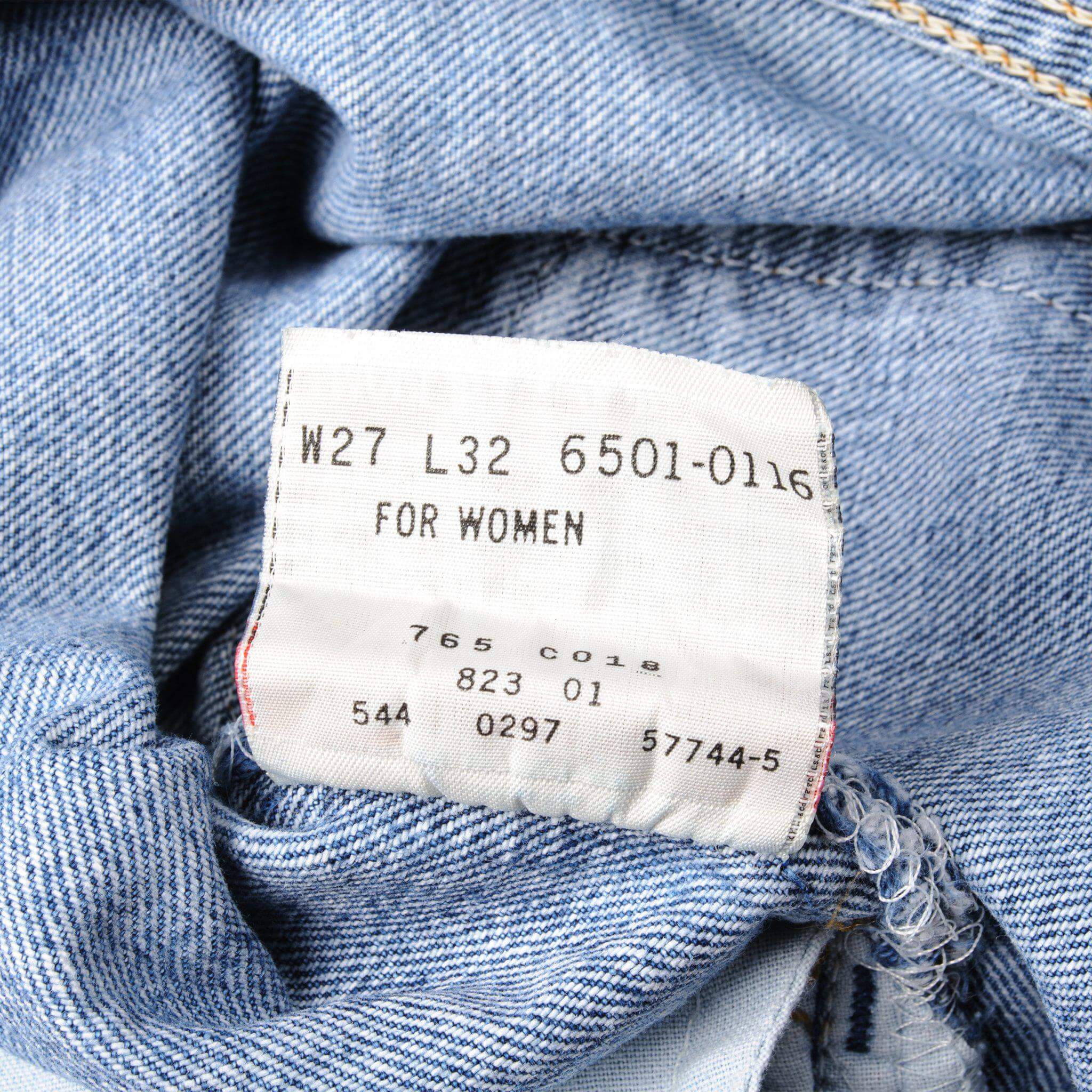 VINTAGE LEVIS 501 JEANS 1990'S INDIGO WOMAN SIZE W25 L30 MADE IN USA