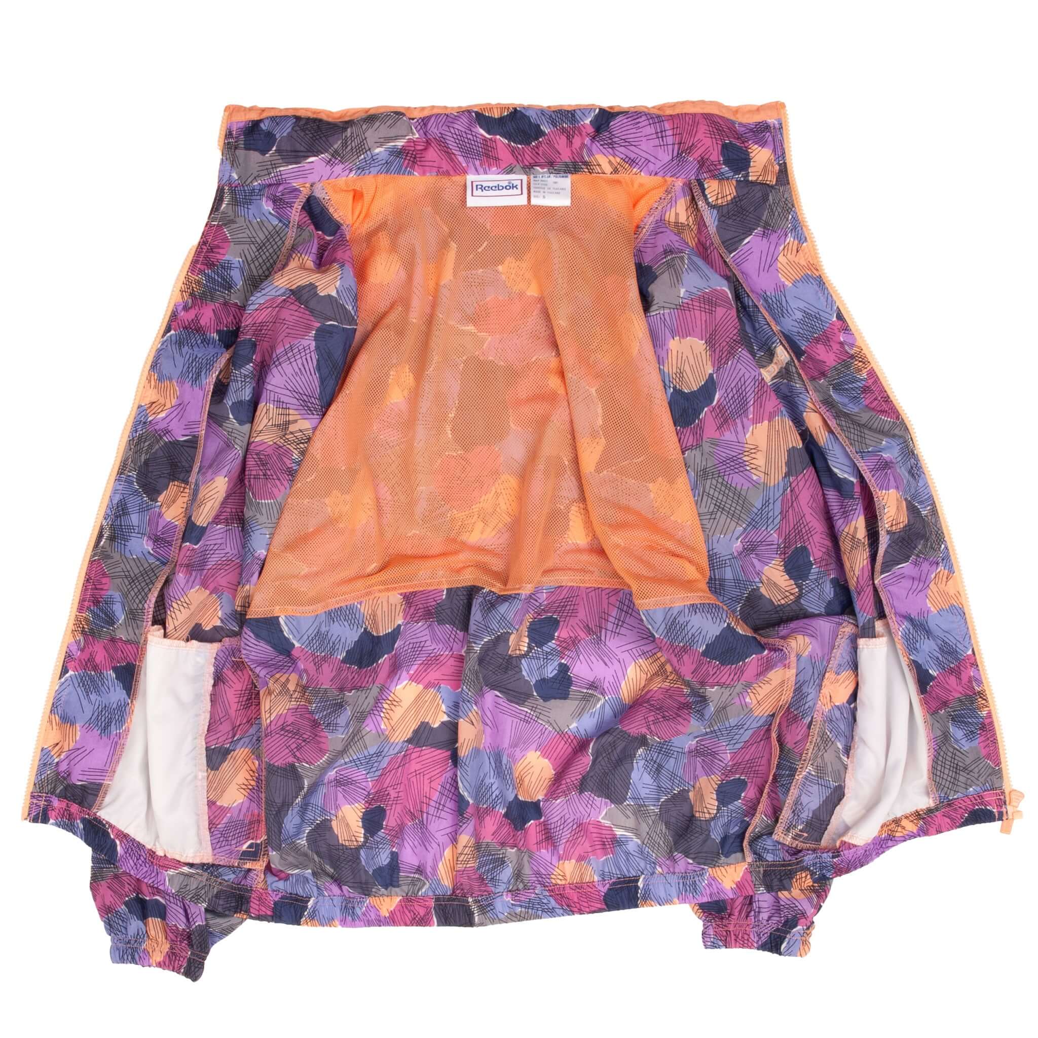 Vintage Reebok Purple Windbreaker Jacket 1990S Size Small Deadstock