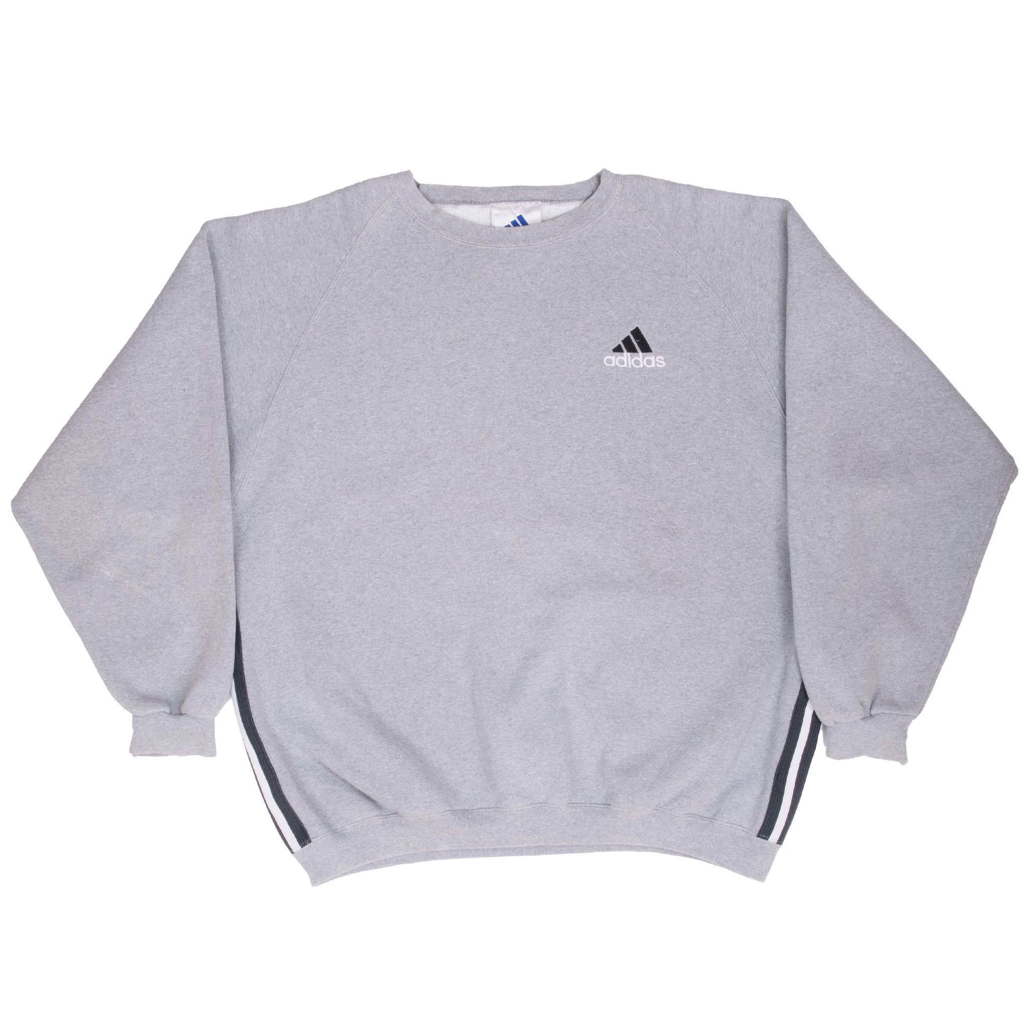 Vintage Adidas Classic Grey Crewneck Sweatshirt 1990S Size XL