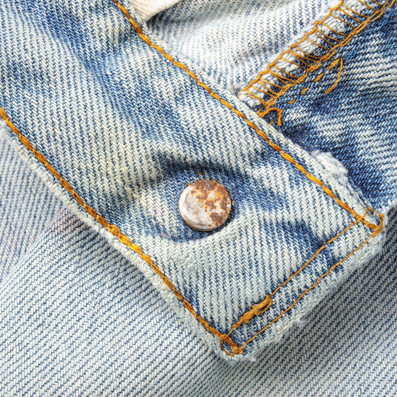 VINTAGE LEVIS 501 SHORT JEANS INDIGO WITH SELVEDGE 1980s SIZE W25 MADE IN USA