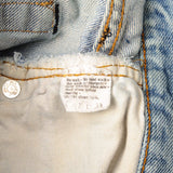 VINTAGE LEVIS 501 SHORT JEANS INDIGO WITH SELVEDGE 1980s SIZE W25 MADE IN USA