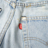 VINTAGE LEVIS 501 SHORT JEANS INDIGO WITH SELVEDGE 1980s SIZE W25 MADE IN USA