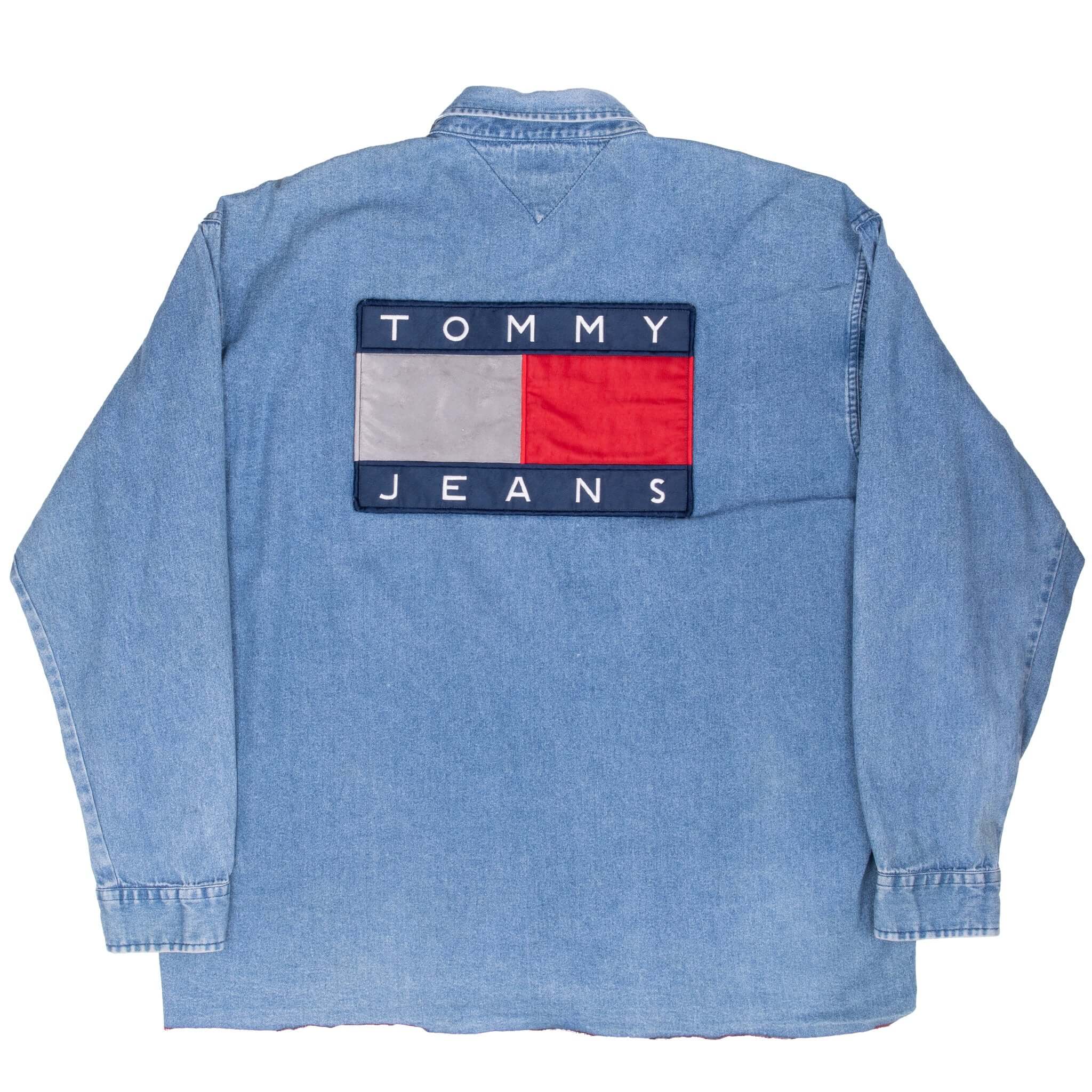 Vintage Tommy Jeans Hilfiger Denim Shirt 1990S Size XL