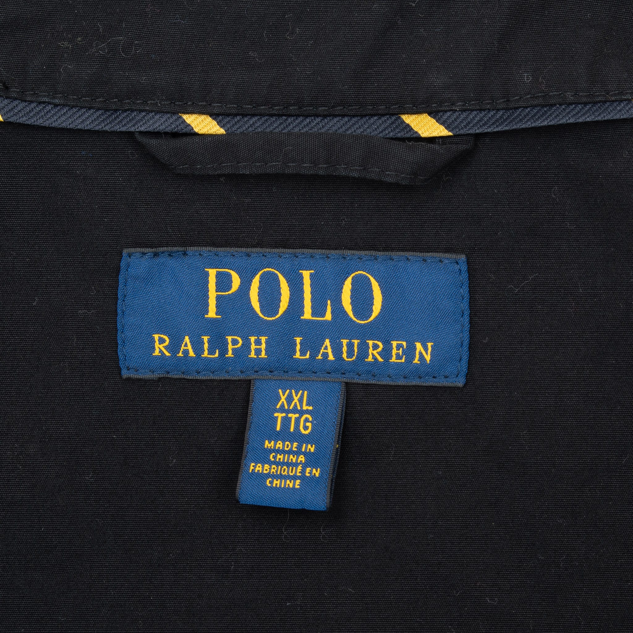 Vintage Polo Ralph Lauren Black Harrington Golf Jacket Size 2Xl