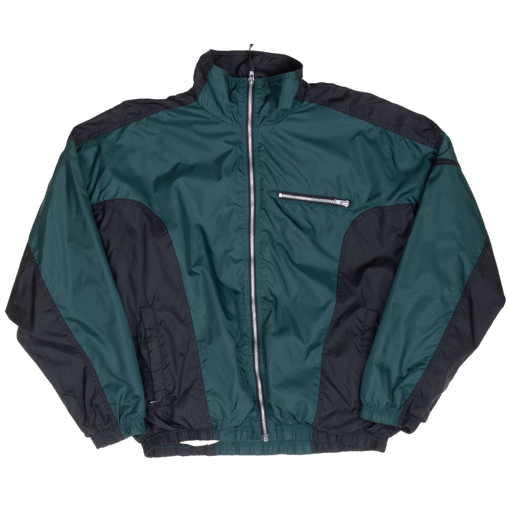Vintage Nike Green Black Windbreaker Jacket 1990S Size Medium