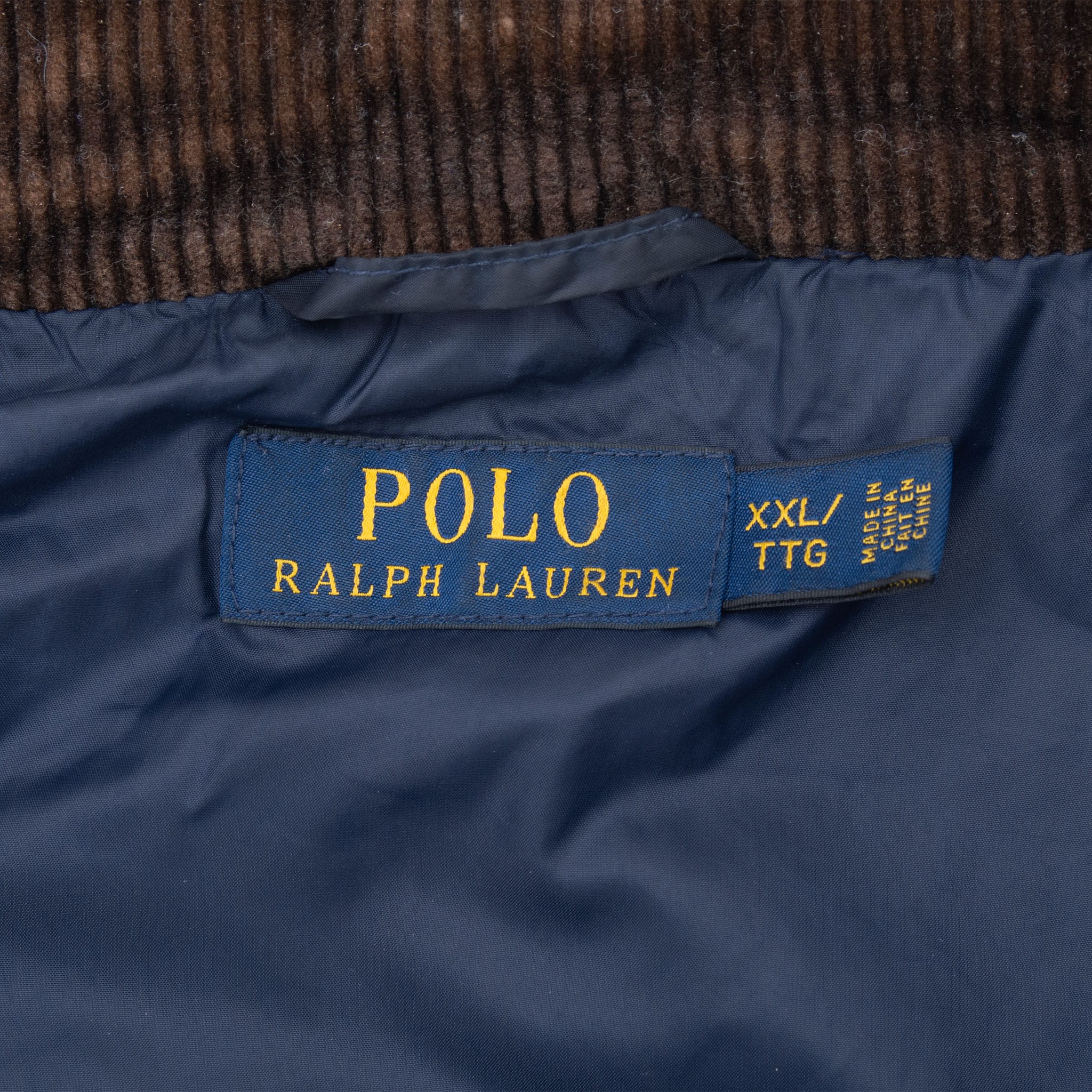 VINTAGE POLO RALPH LAUREN BLUE QUILTED VEST JACKET 2XL