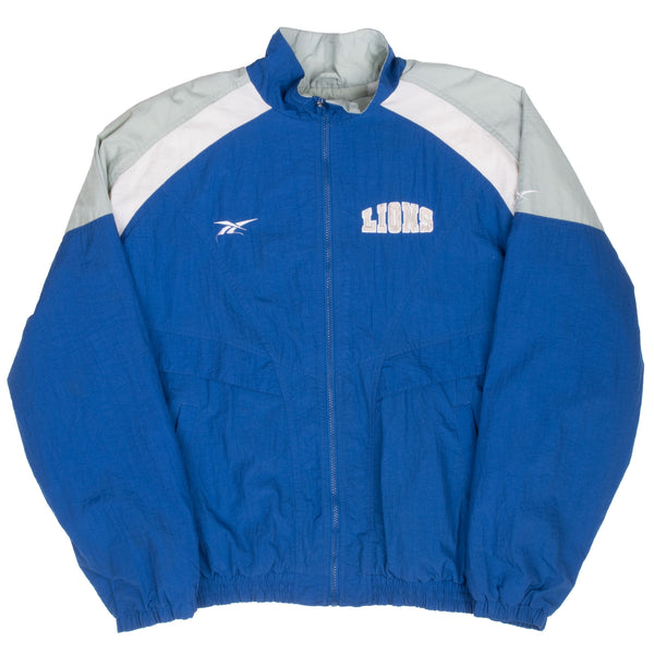 Vintage Nfl Detroit Lions Reebok Windbreaker Jacket Size Medium