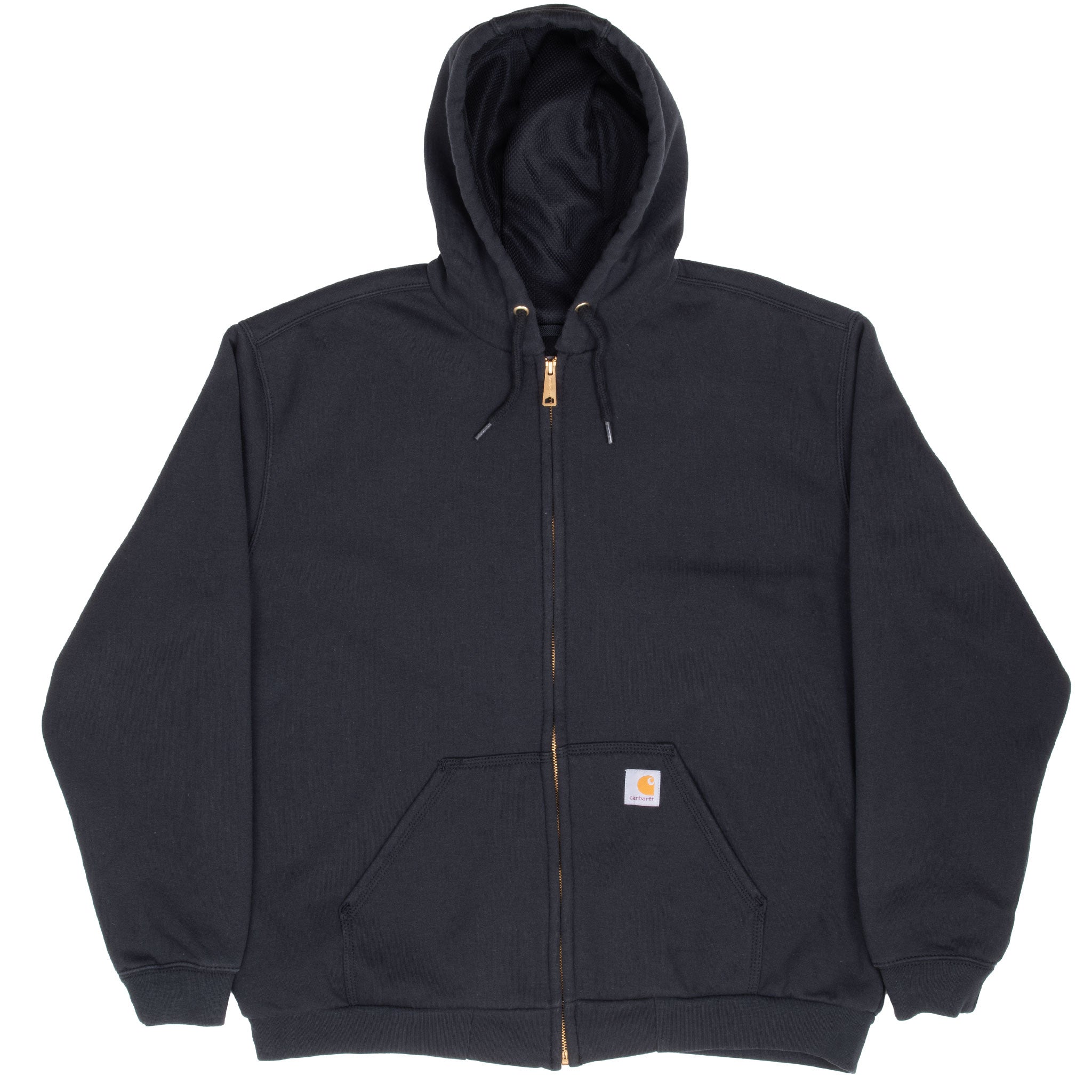 Vintage Carhartt Rain Defender Heavyweight Full Zip Black Hoodie Sweatshirt Size Large