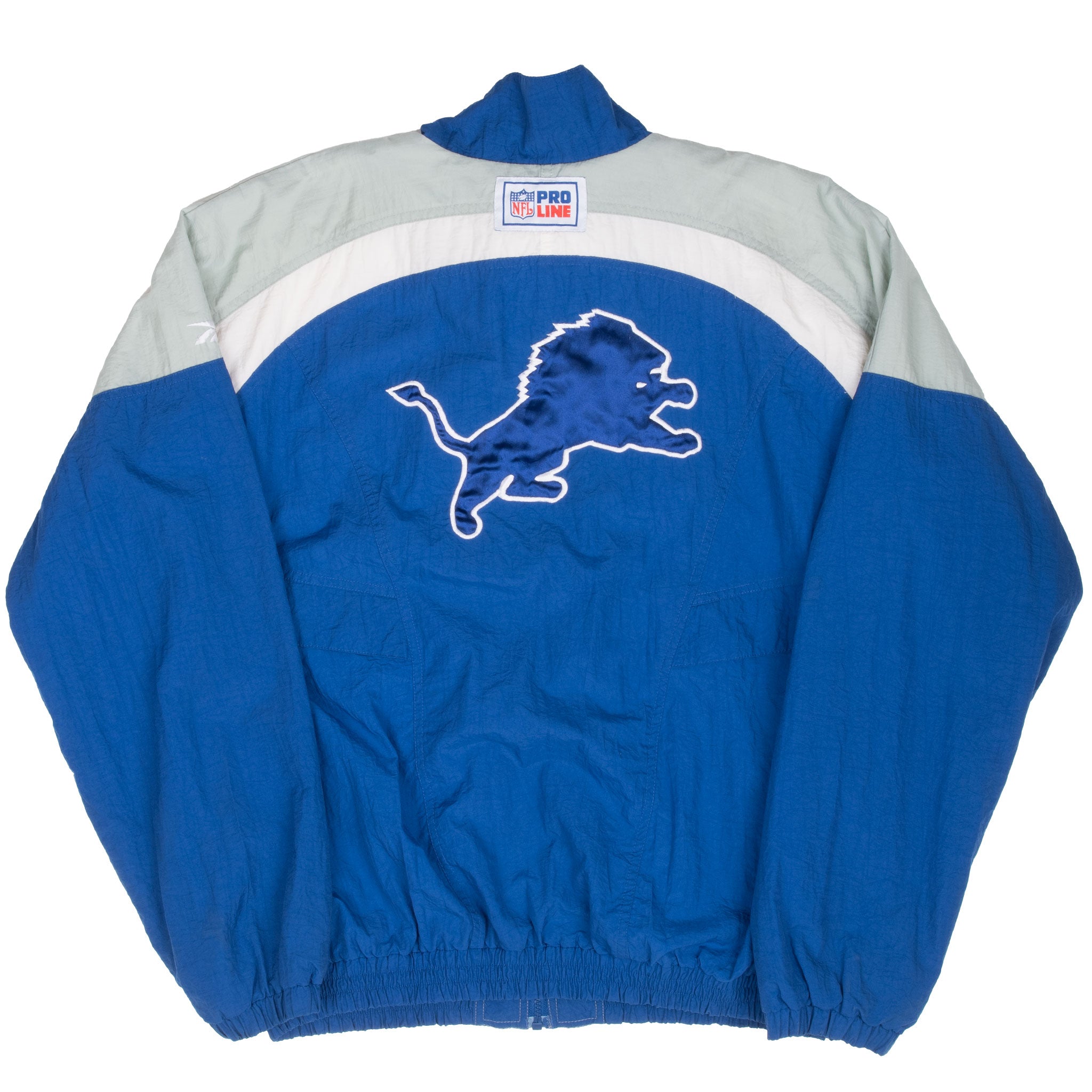 Vintage Nfl Detroit Lions Reebok Windbreaker Jacket Size Medium