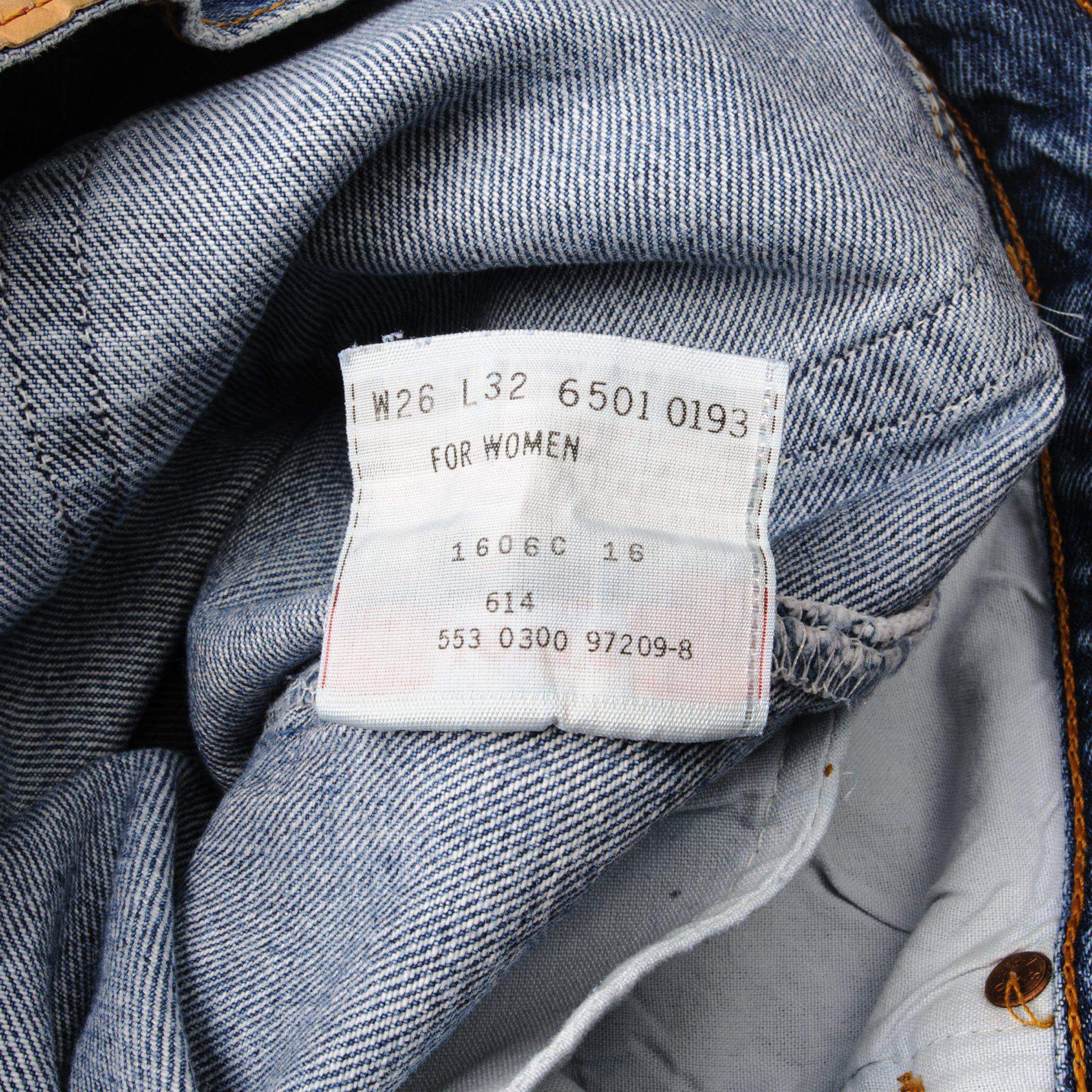 VINTAGE LEVIS 501 JEANS INDIGO 1990S WOMAN SIZE W25 L31 MADE IN USA