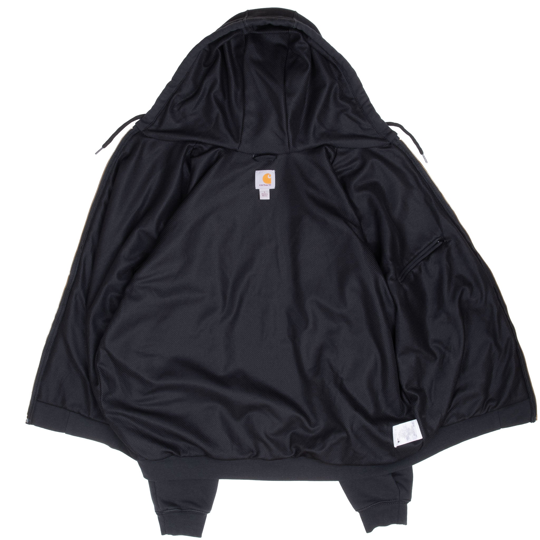 Vintage Carhartt Rain Defender Heavyweight Full Zip Black Hoodie Sweatshirt Size Large