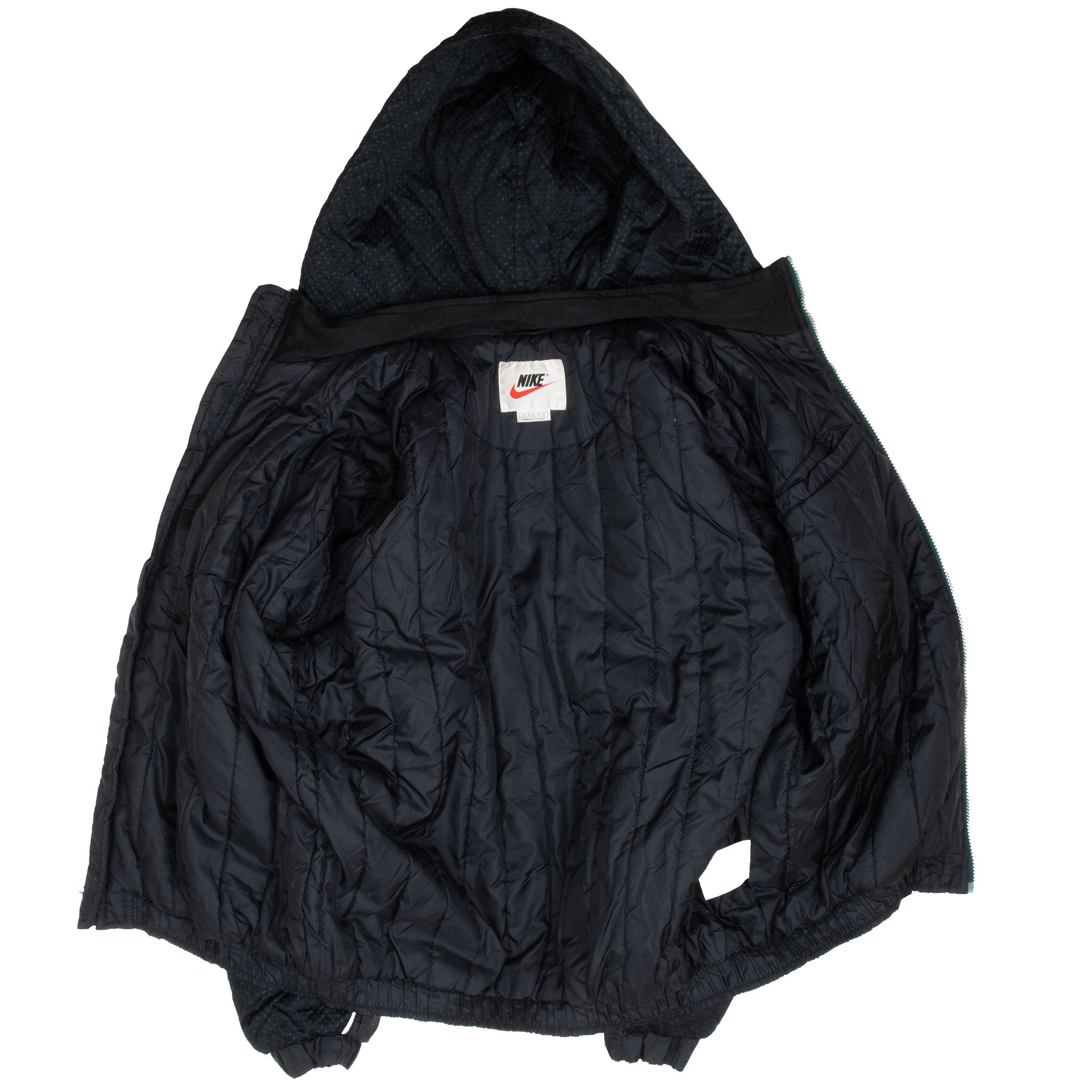 Vintage Nike Big Swoosh Black Windbreaker Jacket 1990S Size XL Women