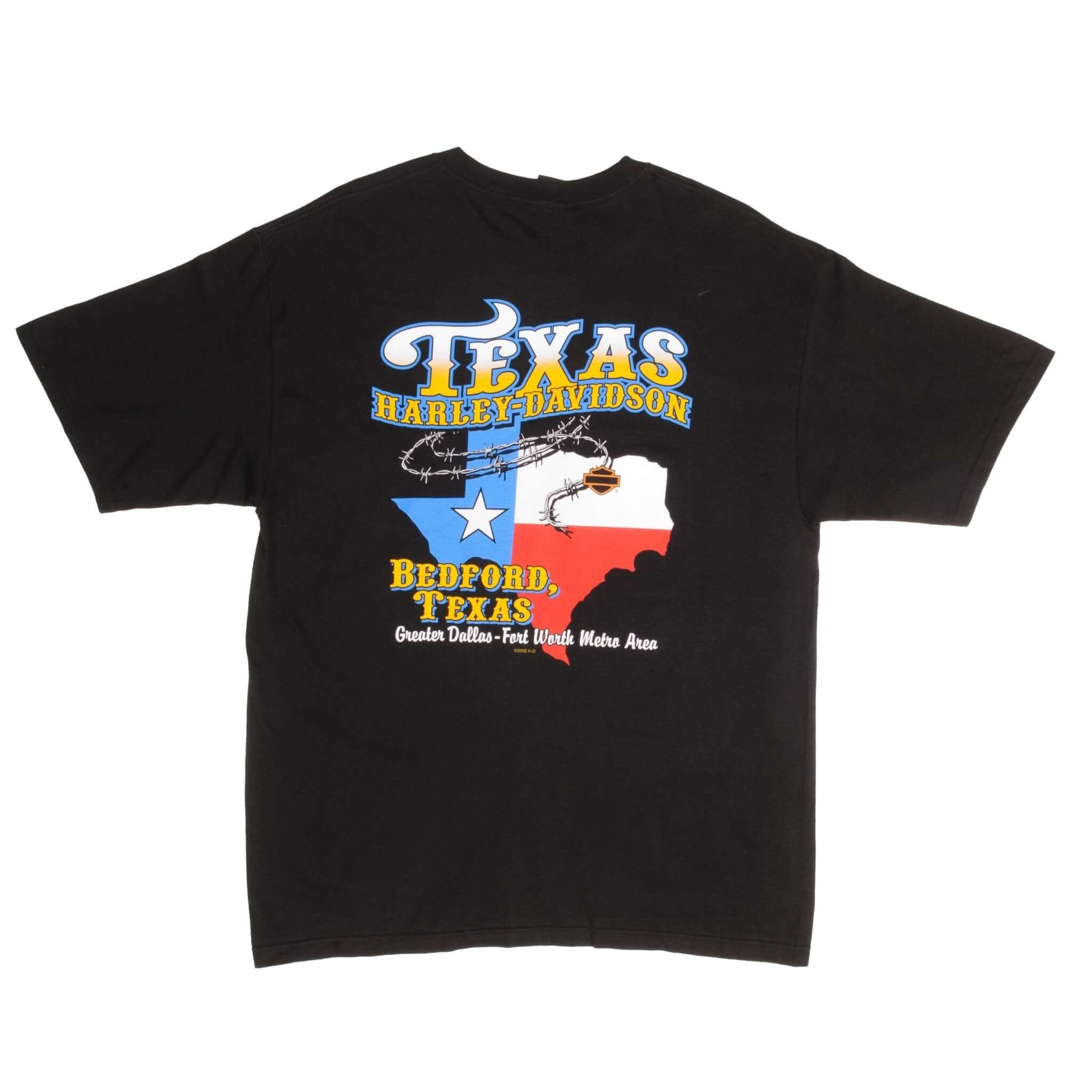 Vintage Harley Davidson Tee Shirt Eagle Bedford Texas 2005 Size Large Made In USA