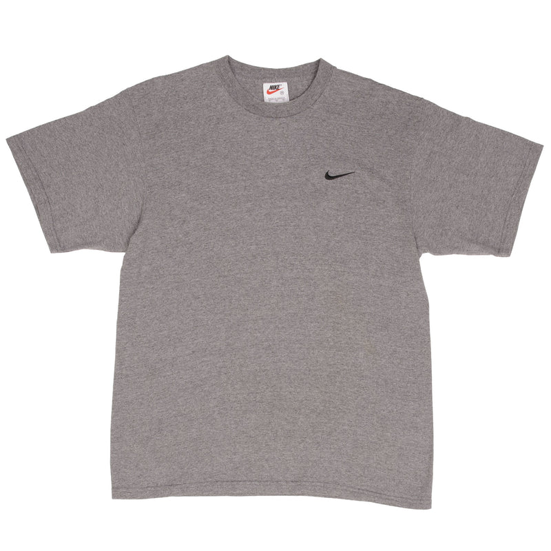 Vintage Nike Classic Swoosh Dark Gray Tee Shirt Size 1990s Size Medium