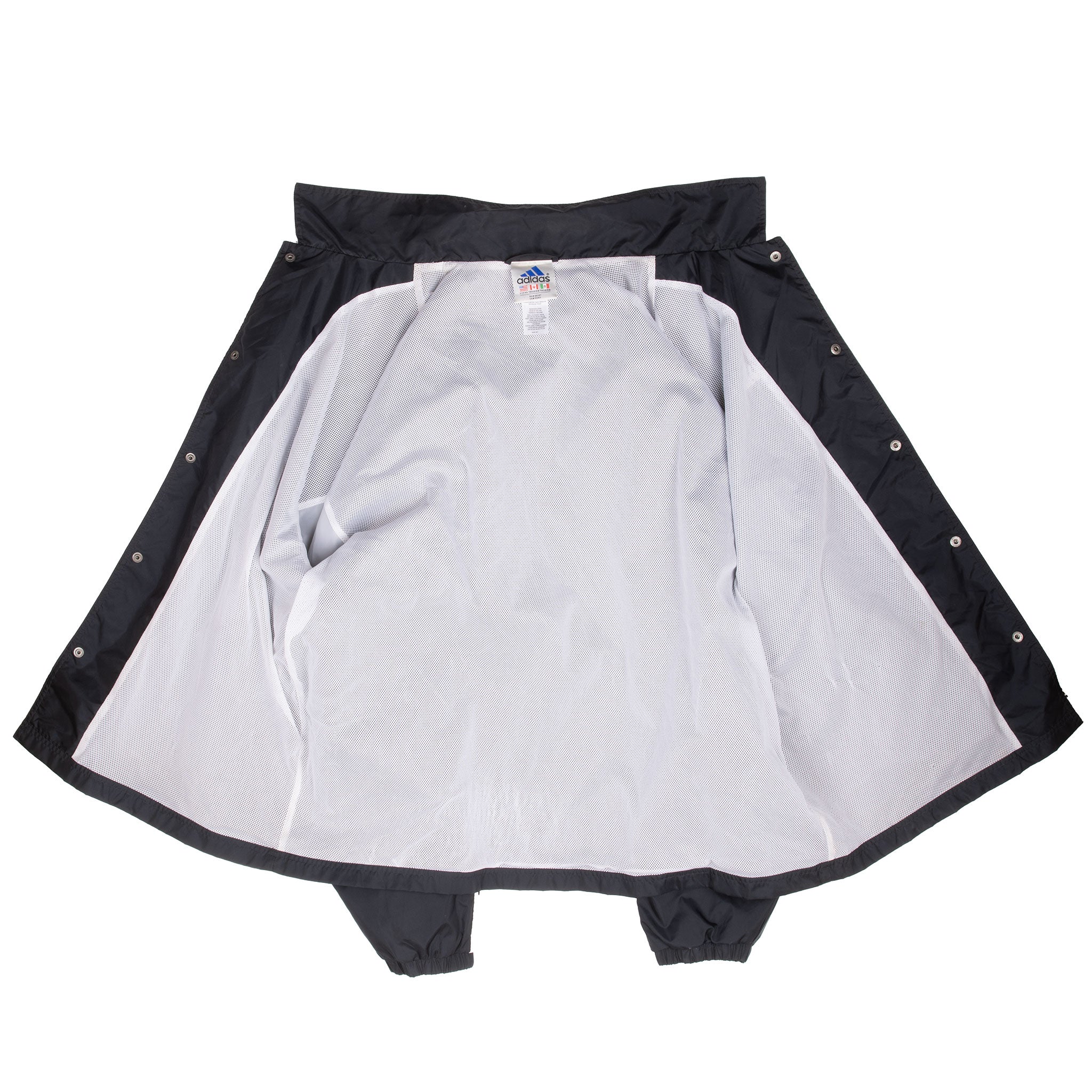 Vintage Adidas Black Windbreaker Jacket 1990S Size XL