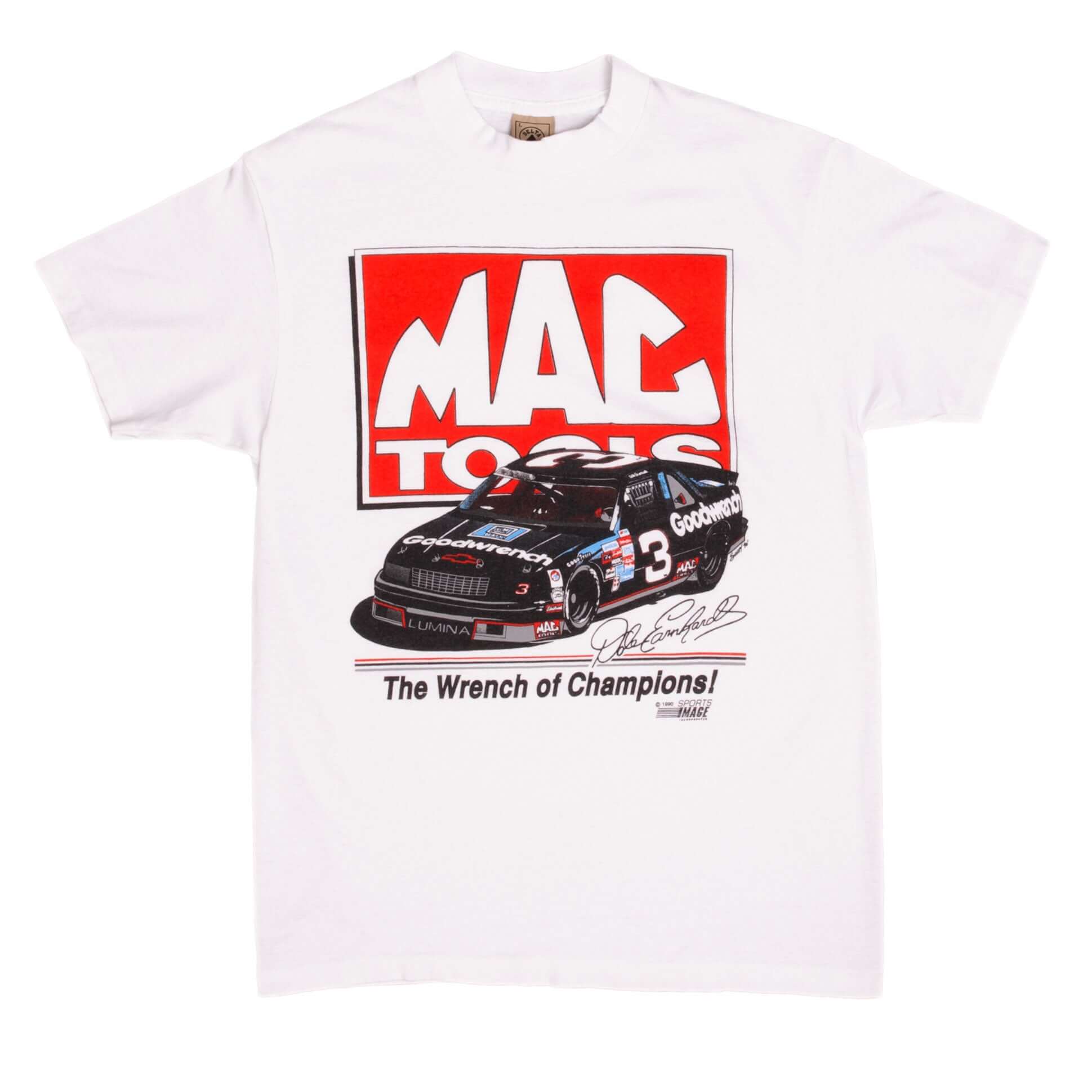 Vintage Nascar Dale Earnhardt 1990 Tee Shirt Medium Made In Usa With Single Stitch Sleeves