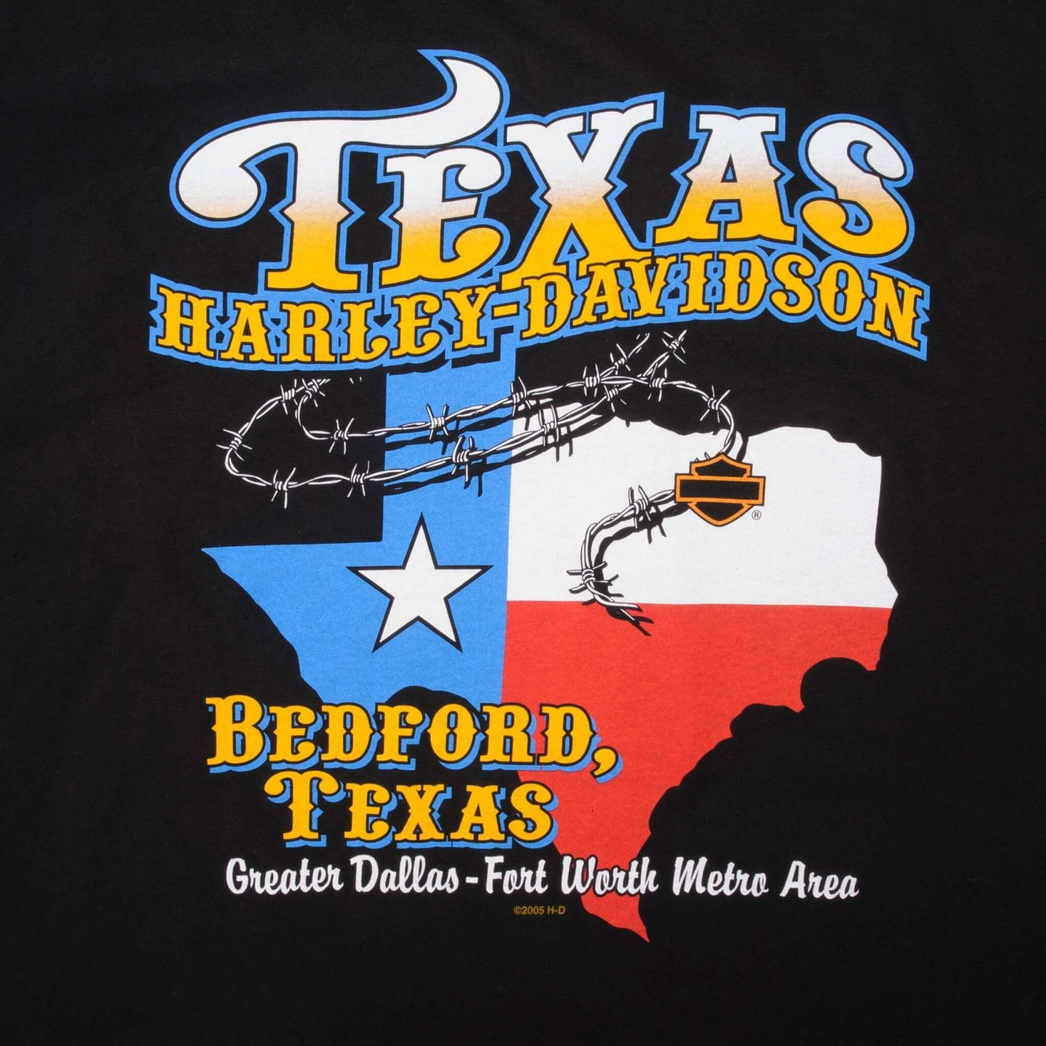 Vintage Harley Davidson Tee Shirt Eagle Bedford Texas 2005 Size Large Made In USA