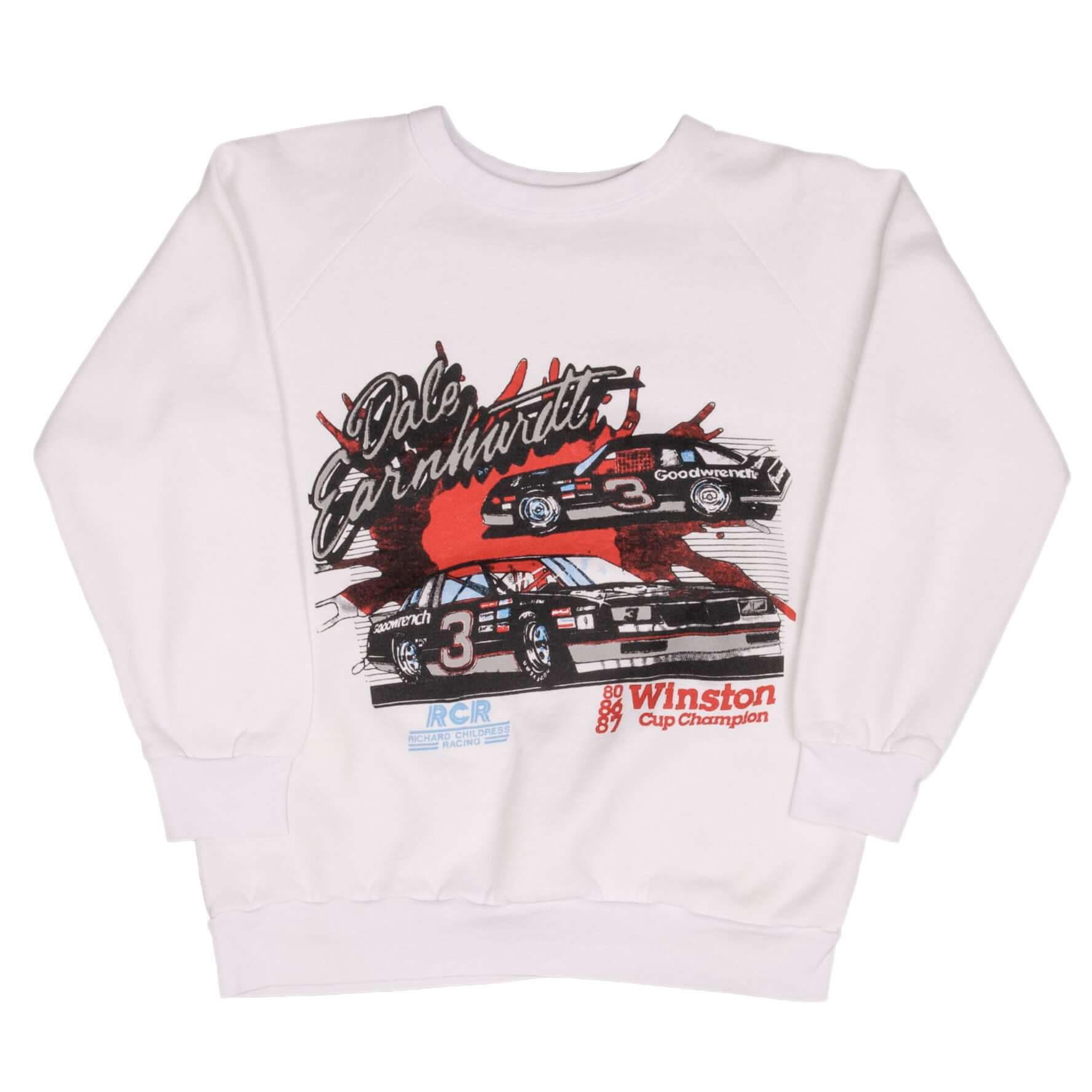 Vintage Nascar Dale Earnhardt Winston Cup Champion Sweatshirt 1987 Size Medium Made In Usa