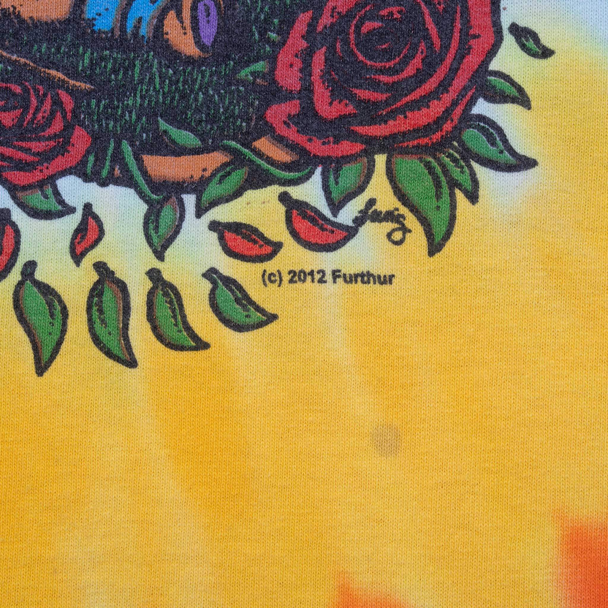 Vintage Tie Dye Further Grateful Dead Tee Shirt 2012 Size 2XL