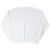 Back of plain white Nike crewneck sweatshirt with ribbed cuffs and waistband