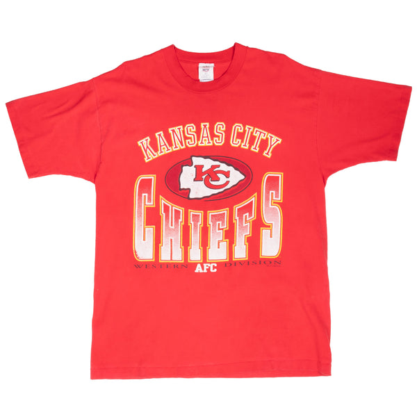 Vintage Nfl Kansas City Chiefs 1996 Tee Shirt Size XL With Single Stitch Sleeves