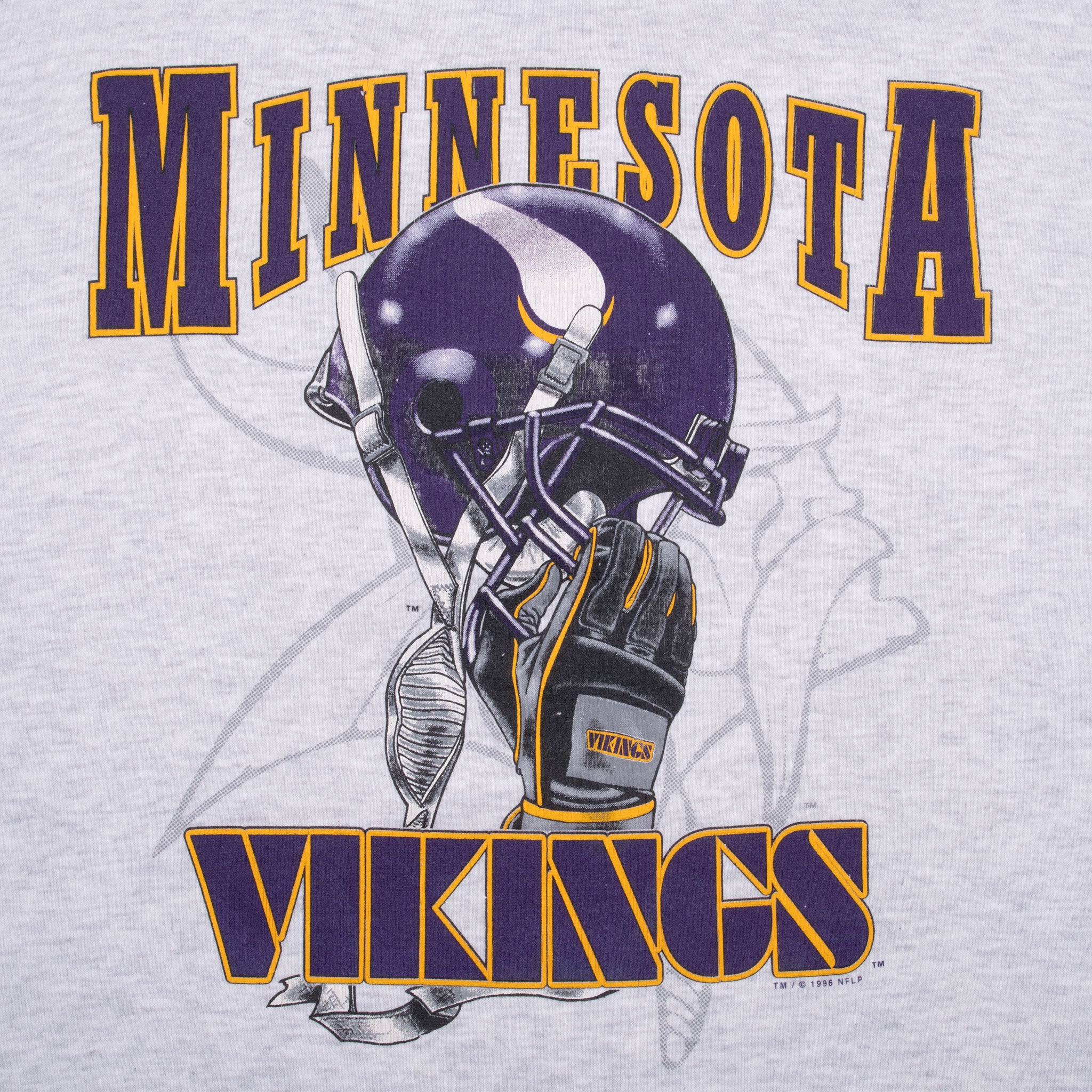 Vintage Nfl Minnesota Vikings 1996 Grey Sweatshirt Size XL