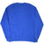 Back of blue Russell Athletic blank crewneck sweatshirt with ribbed cuffs and hem