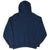 Back view of navy blue Russell Athletic blank pullover hoodie