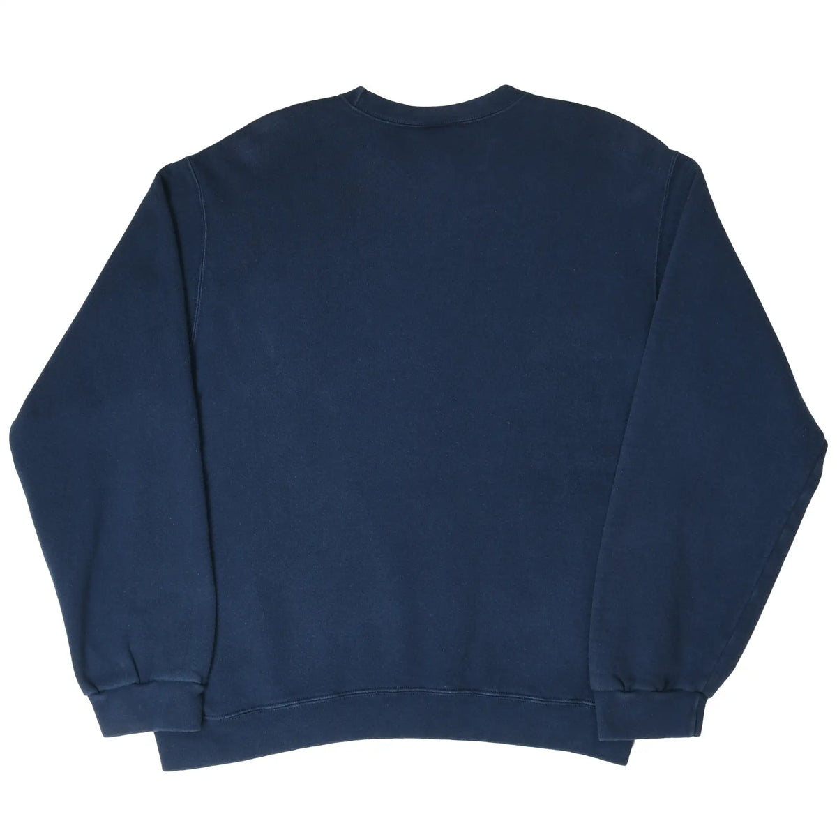 Back of plain navy blue Nike crewneck sweatshirt