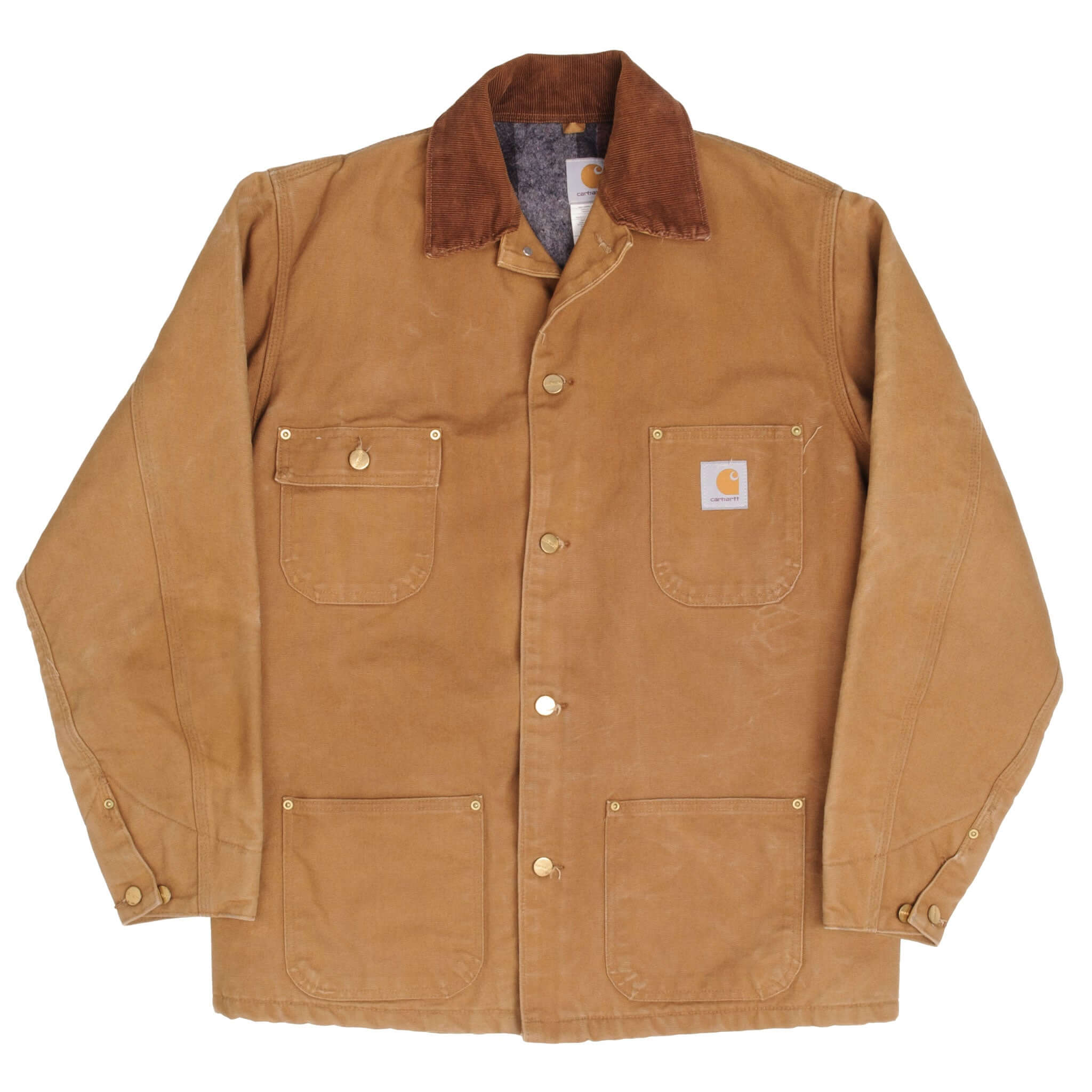 Vintage Carhartt Michigan Style Chore Lined Jacket 1990s Size 42 Made In USA