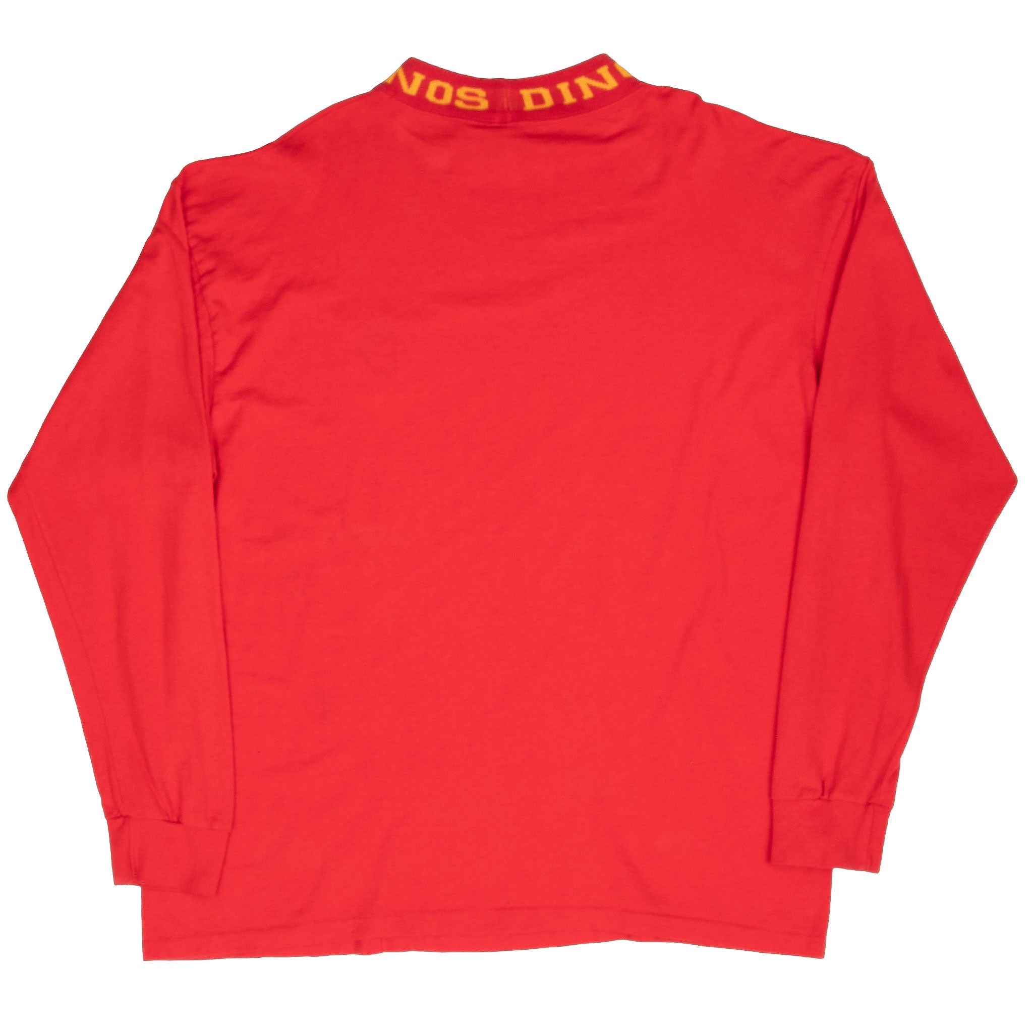 Vintage University Of Calgary Dinos Long Sleeve Turtle Neck Tee Shirt 1990S Size XL With Single Stitch