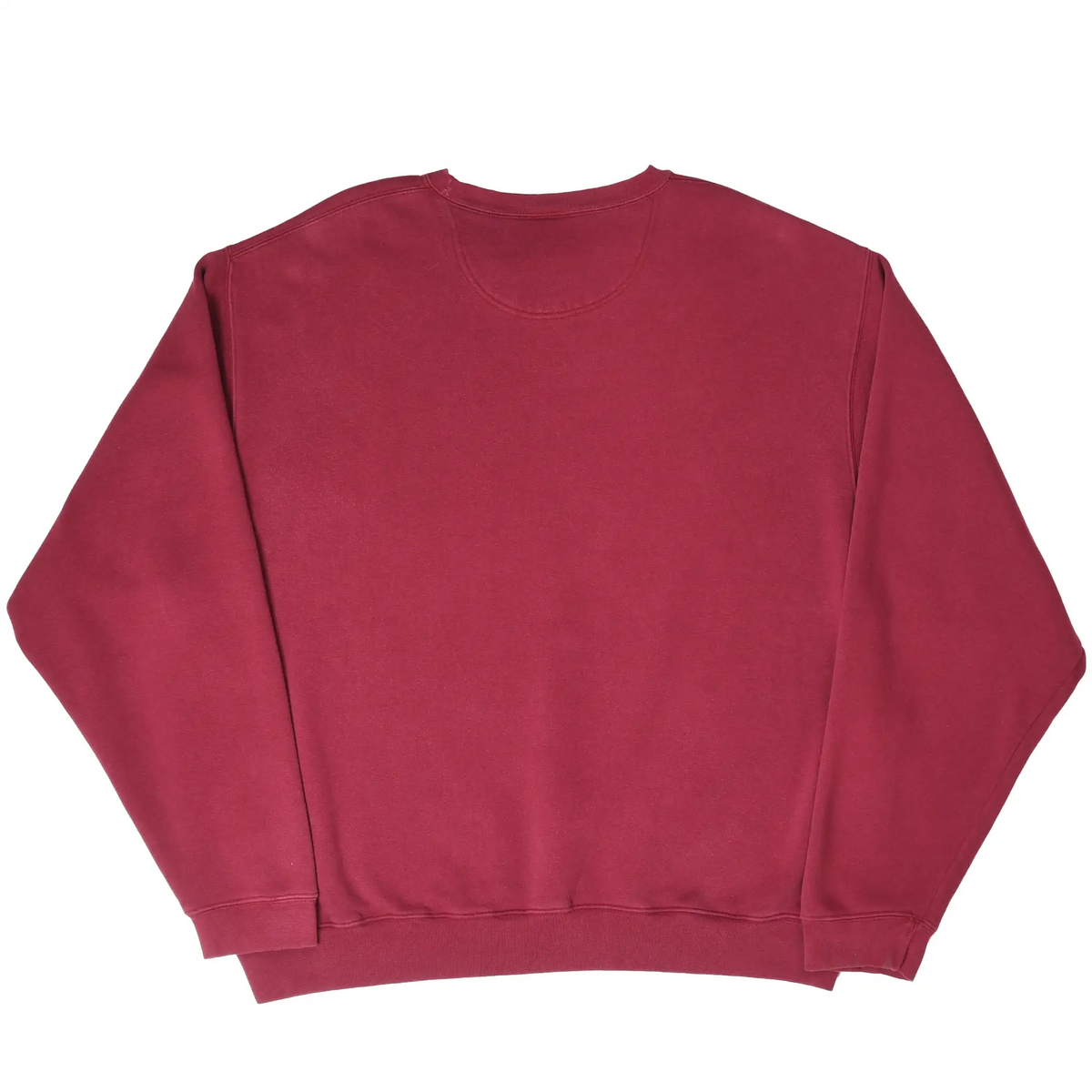Full back of plain burgundy Nike Air crewneck sweatshirt