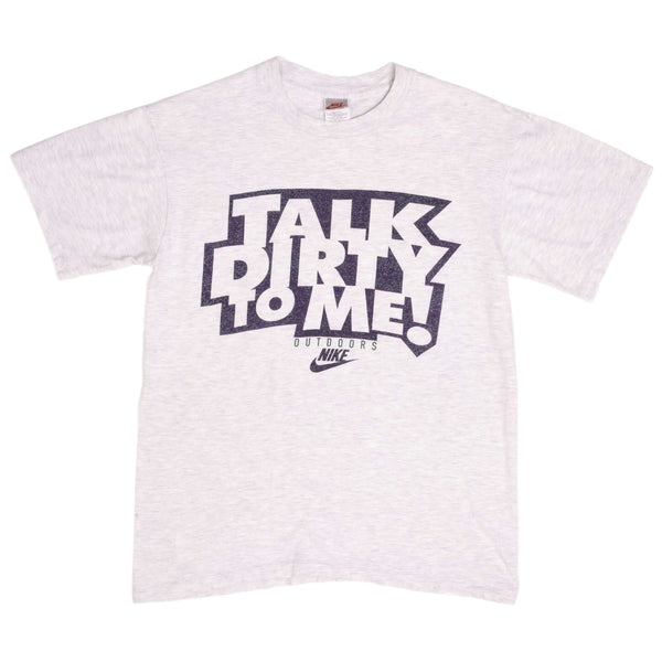 Vintage Nike Talk Dirty To Me Tee Shirt Size Medium Made In USA With Single Stitch Sleeves