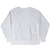 Plain back of gray crewneck sweatshirt with ribbed cuffs and waistband