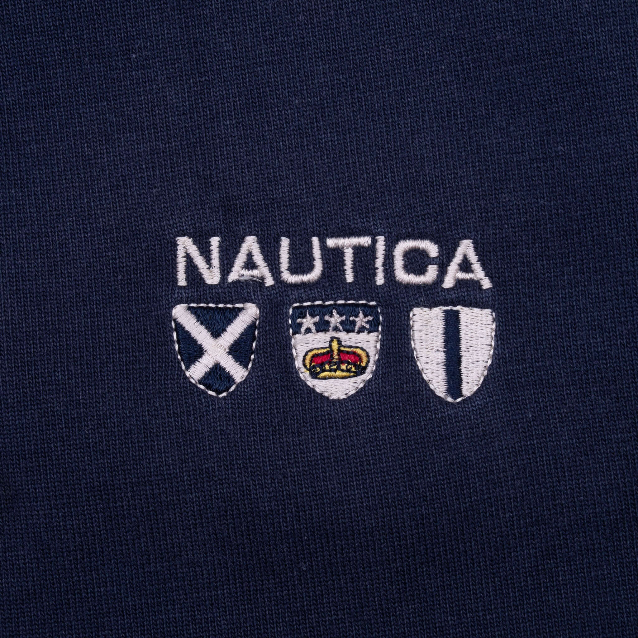 Vintage Nautica Red and Blue Rugby Polo Shirt 1990S Size Medium