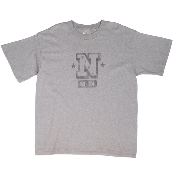 Vintage Nike Spellout Grey Tee Shirt 2000S Size Large