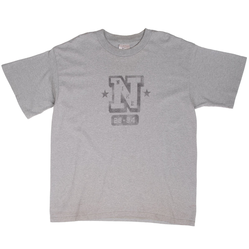 Vintage Nike Spellout Grey Tee Shirt 2000S Size Large