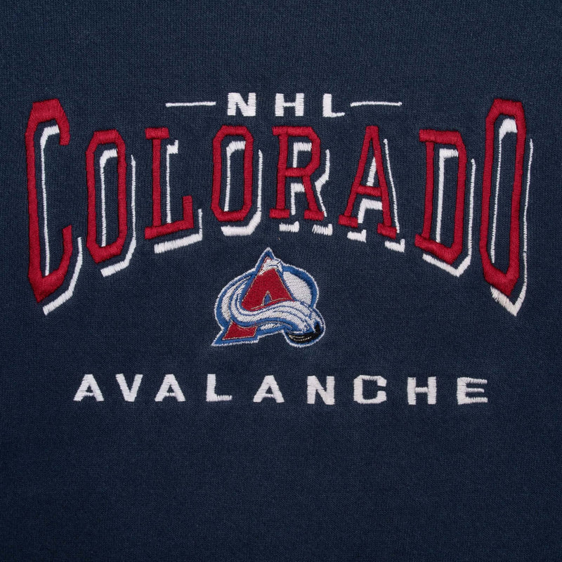 Vintage Nhl Colorado Avalanche Embroidered Sweatshirt 1990S Size Large Made In Usa