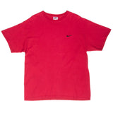 Vintage Nike Classic Swoosh Red Tee Shirt 1990S Size Large Made In Usa