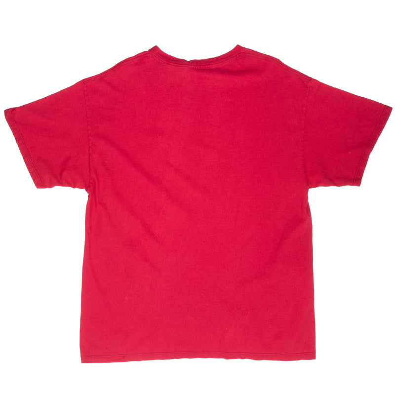 Vintage Nike Classic Swoosh Red Tee Shirt 1990S Size Large Made In Usa