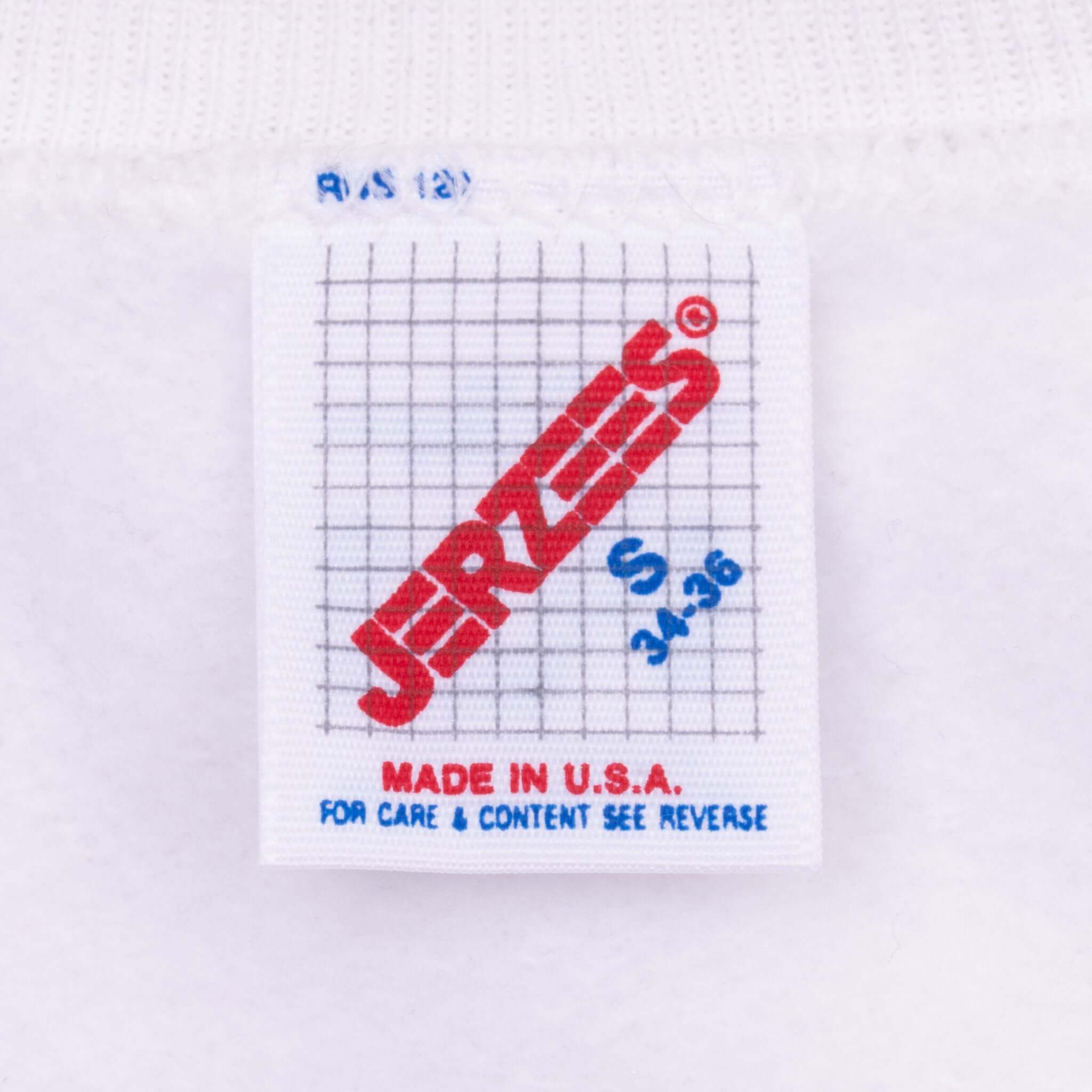 Vintage Jerzees White Blank Crewneck Sweatshirt 1990S Size Small Made In Usa Deadstock