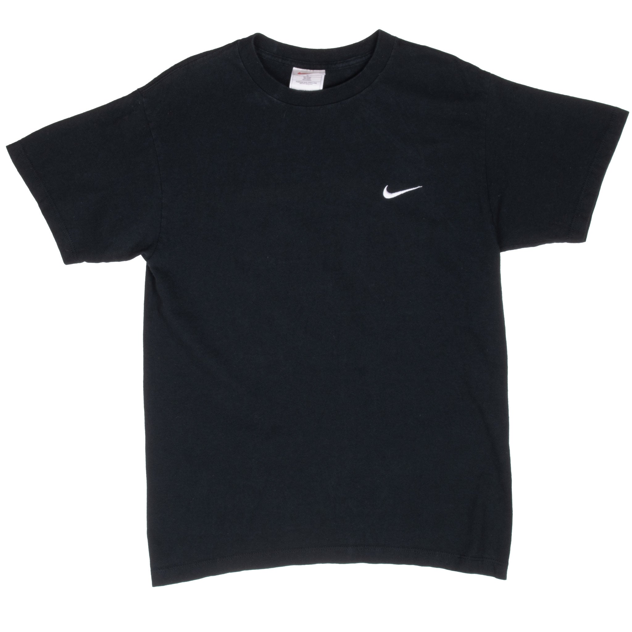 Vintage Nike Classic Swoosh Black Tee Shirt 1990S Size Small Made In Usa